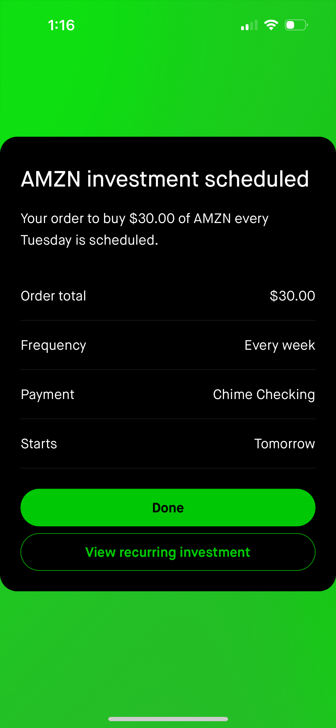 robinhood checkout screenshot