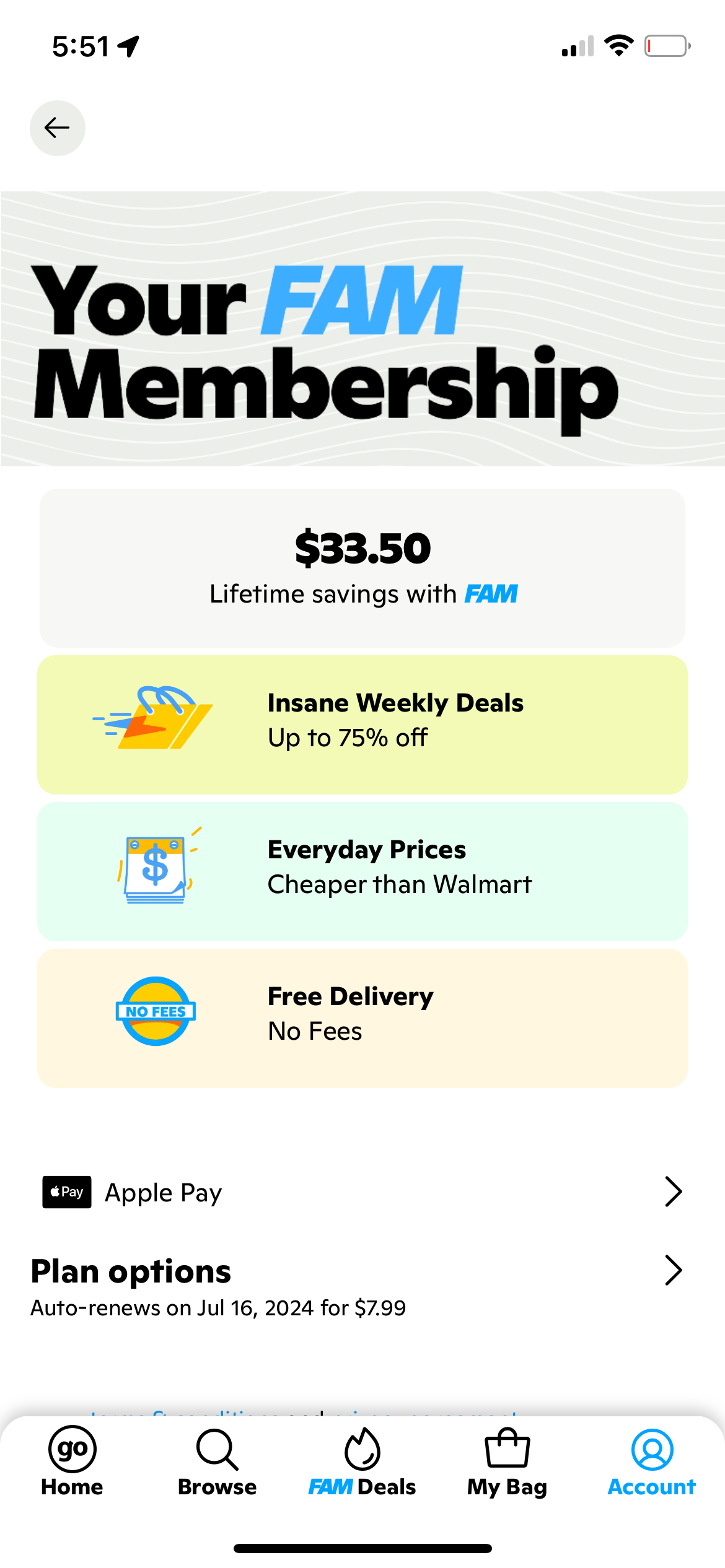 gopuff checkout screenshot