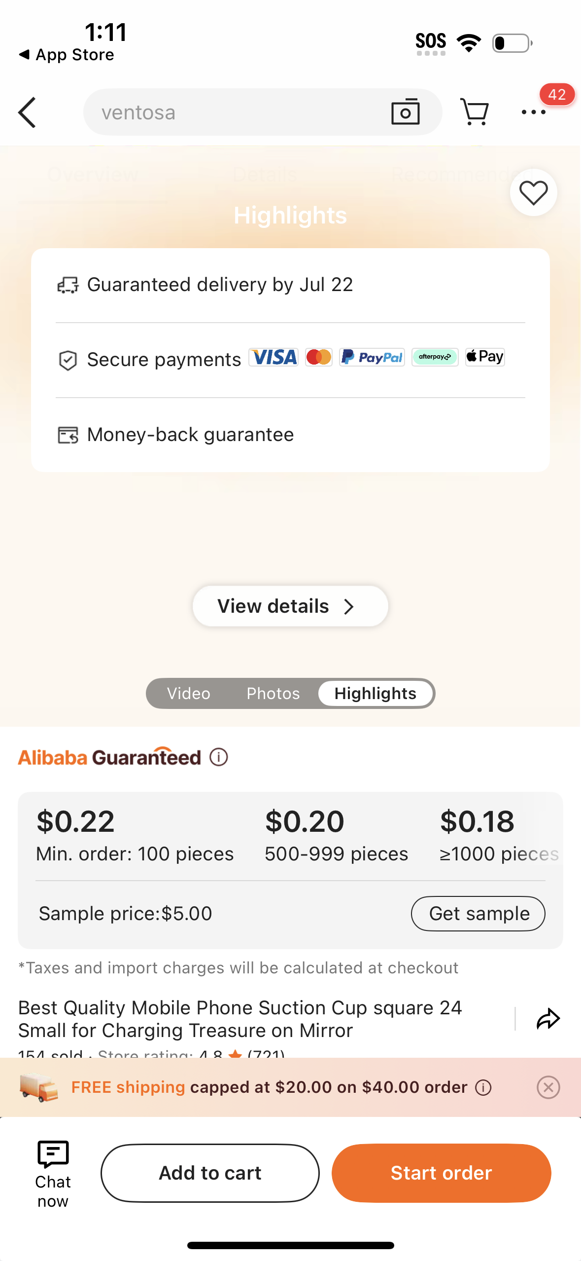 alibaba checkout screenshot