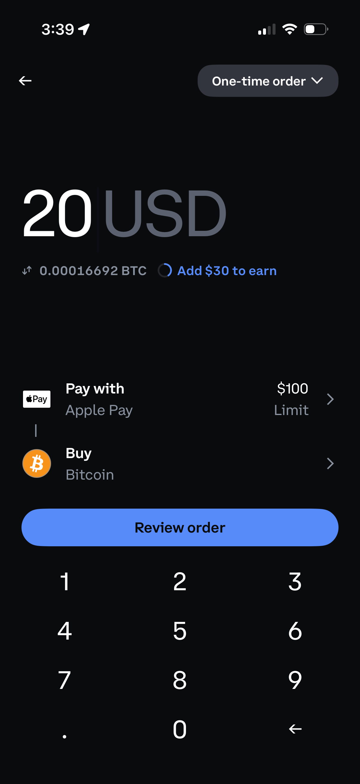 coinbase checkout screenshot