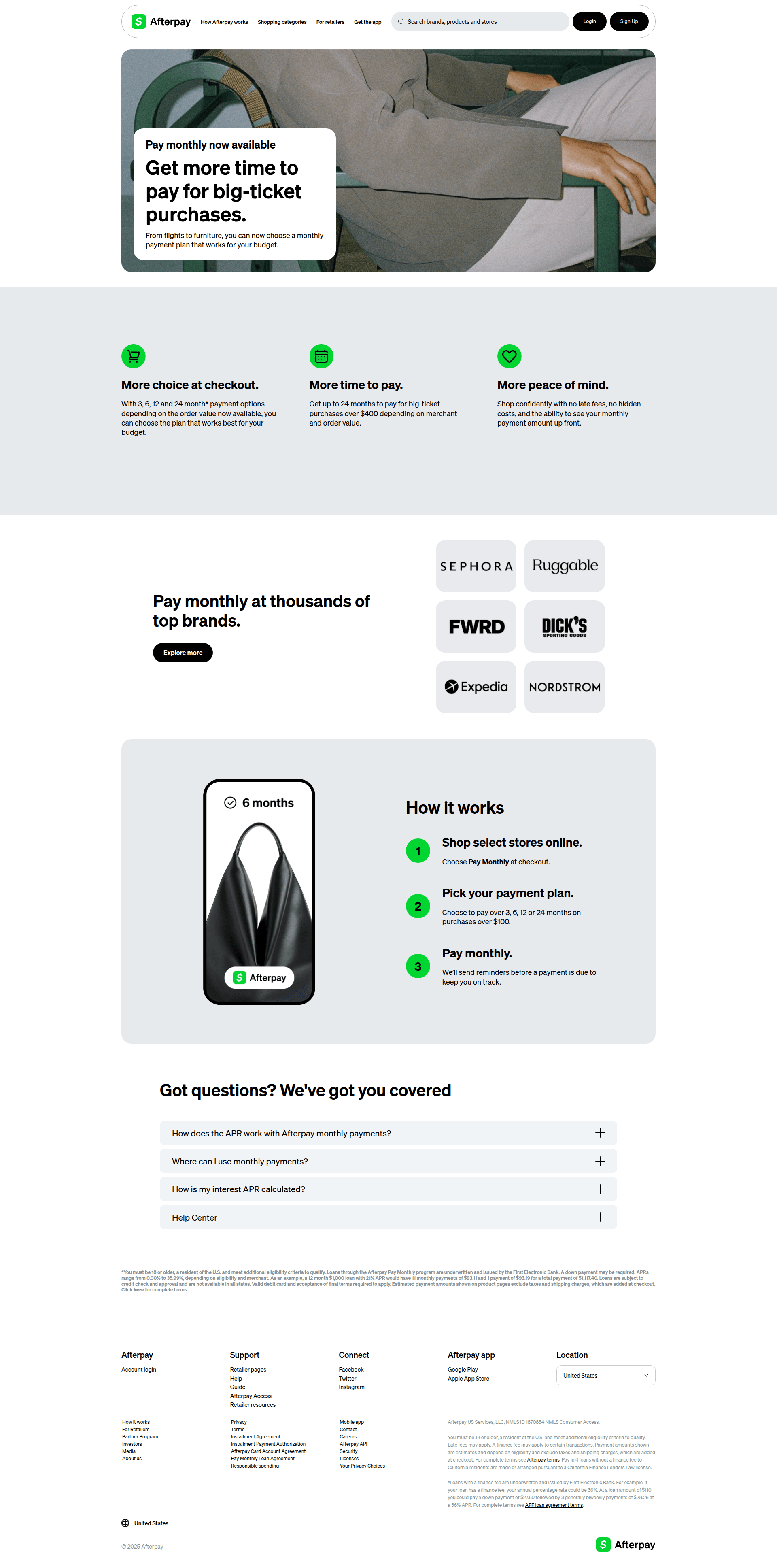 afterpay checkout screenshot