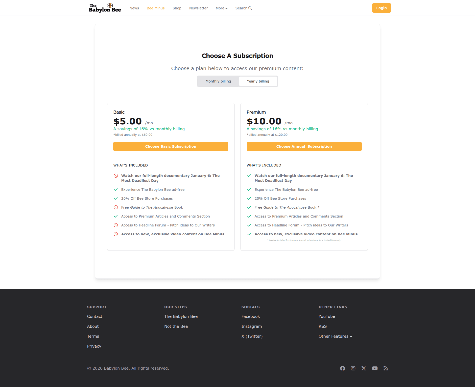 bee checkout screenshot
