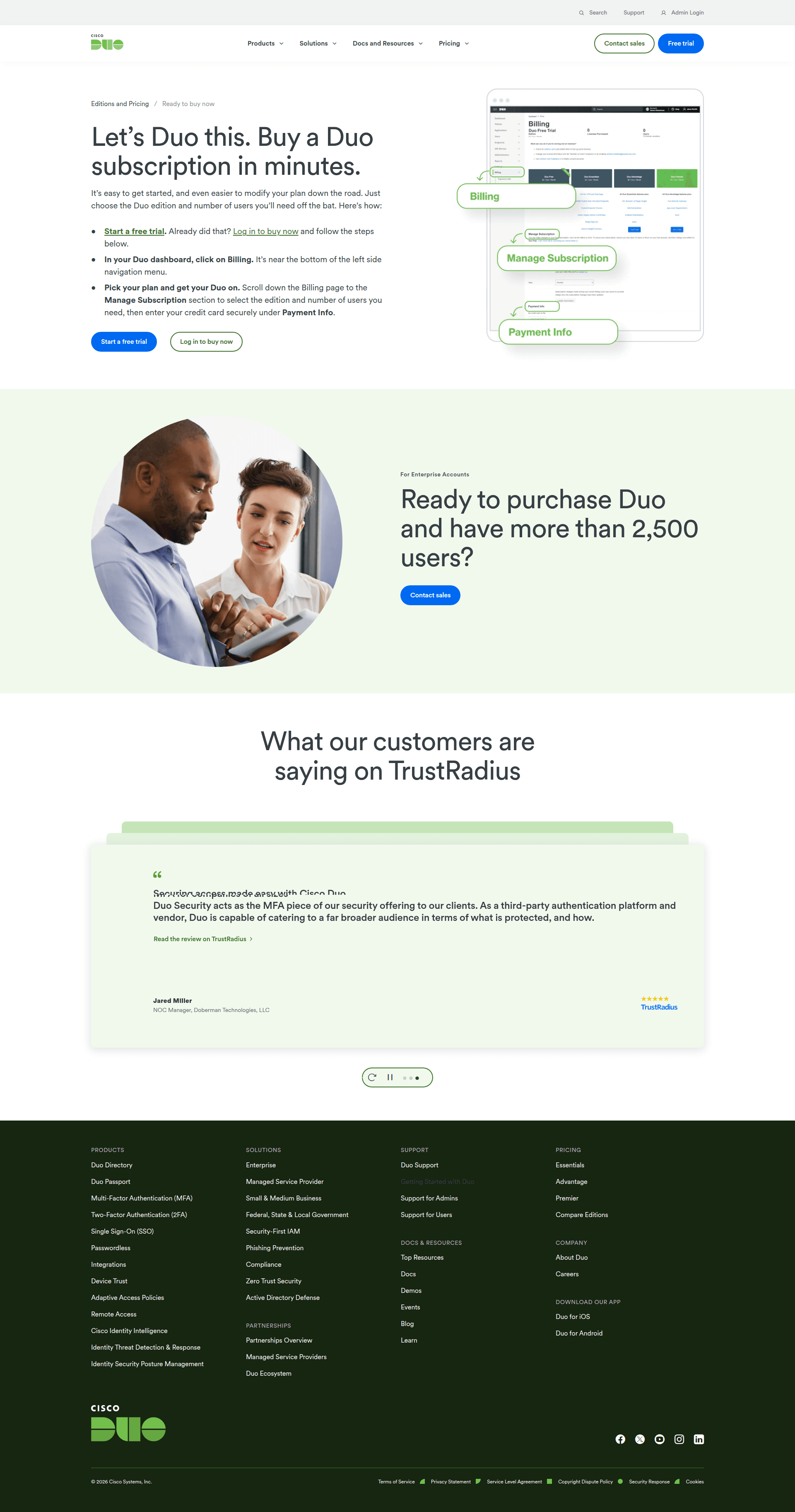 duo-mobile checkout screenshot
