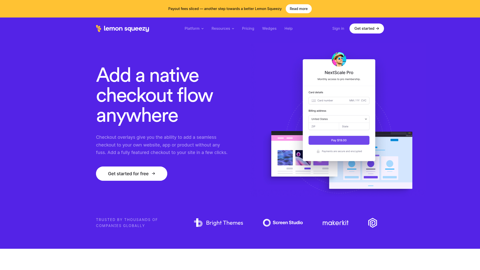 lemon-squeezy checkout screenshot