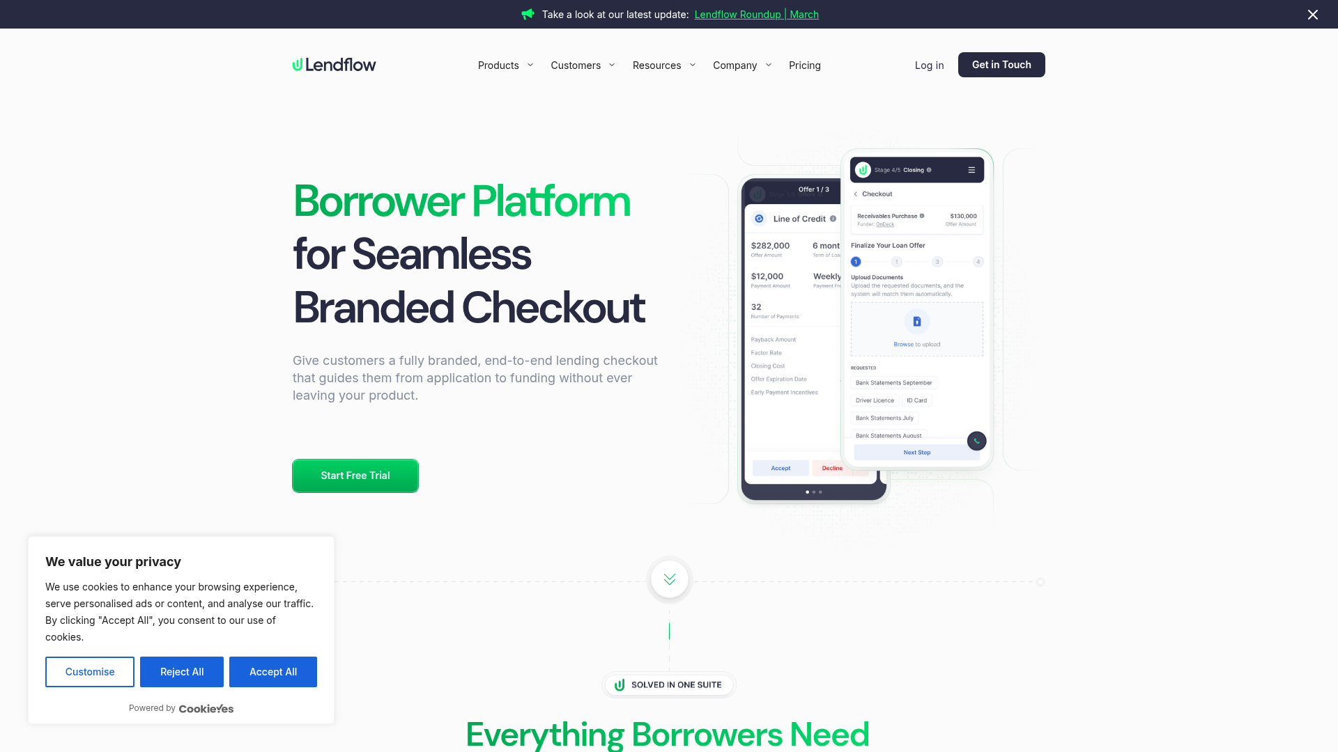 lendflow checkout screenshot