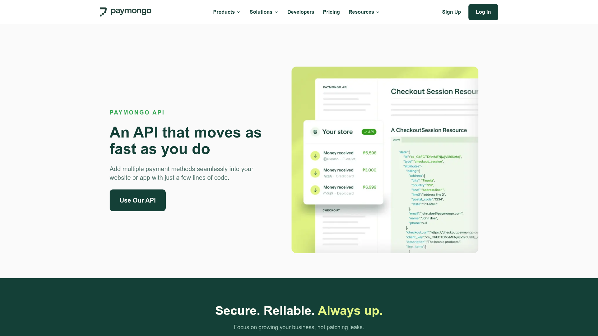 paymongo checkout screenshot
