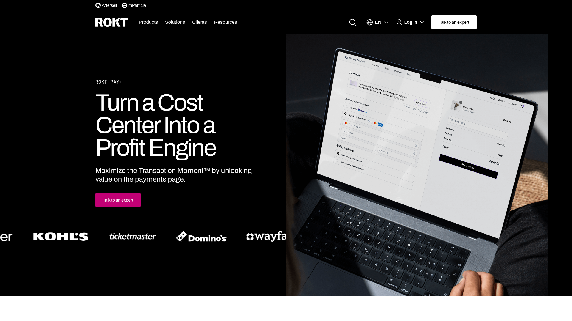 rokt checkout screenshot