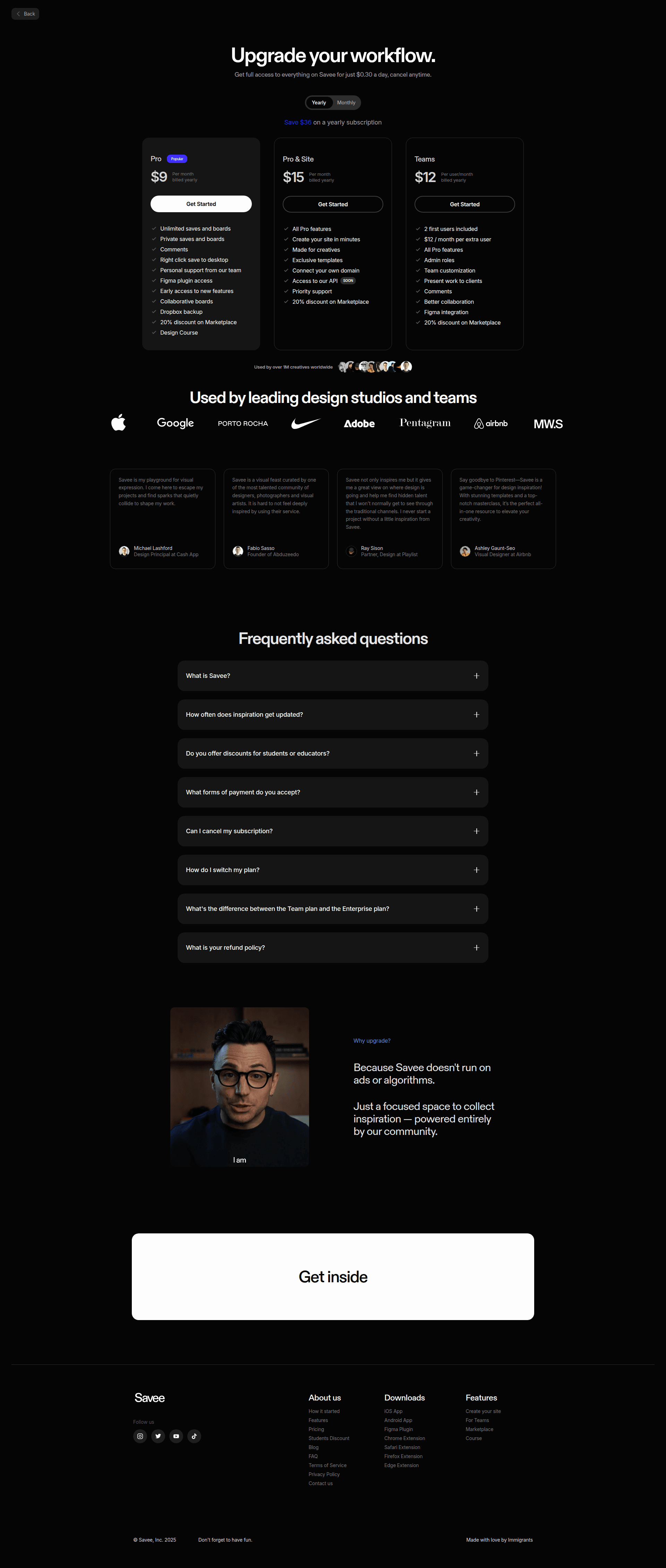 savee checkout screenshot