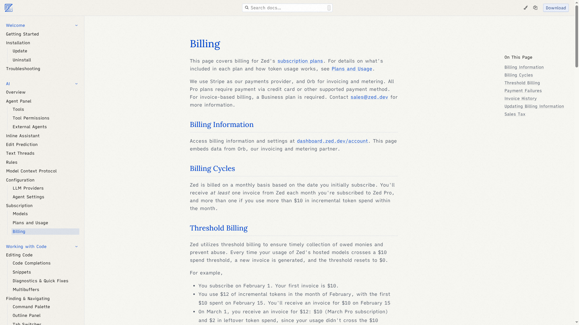 zed checkout screenshot