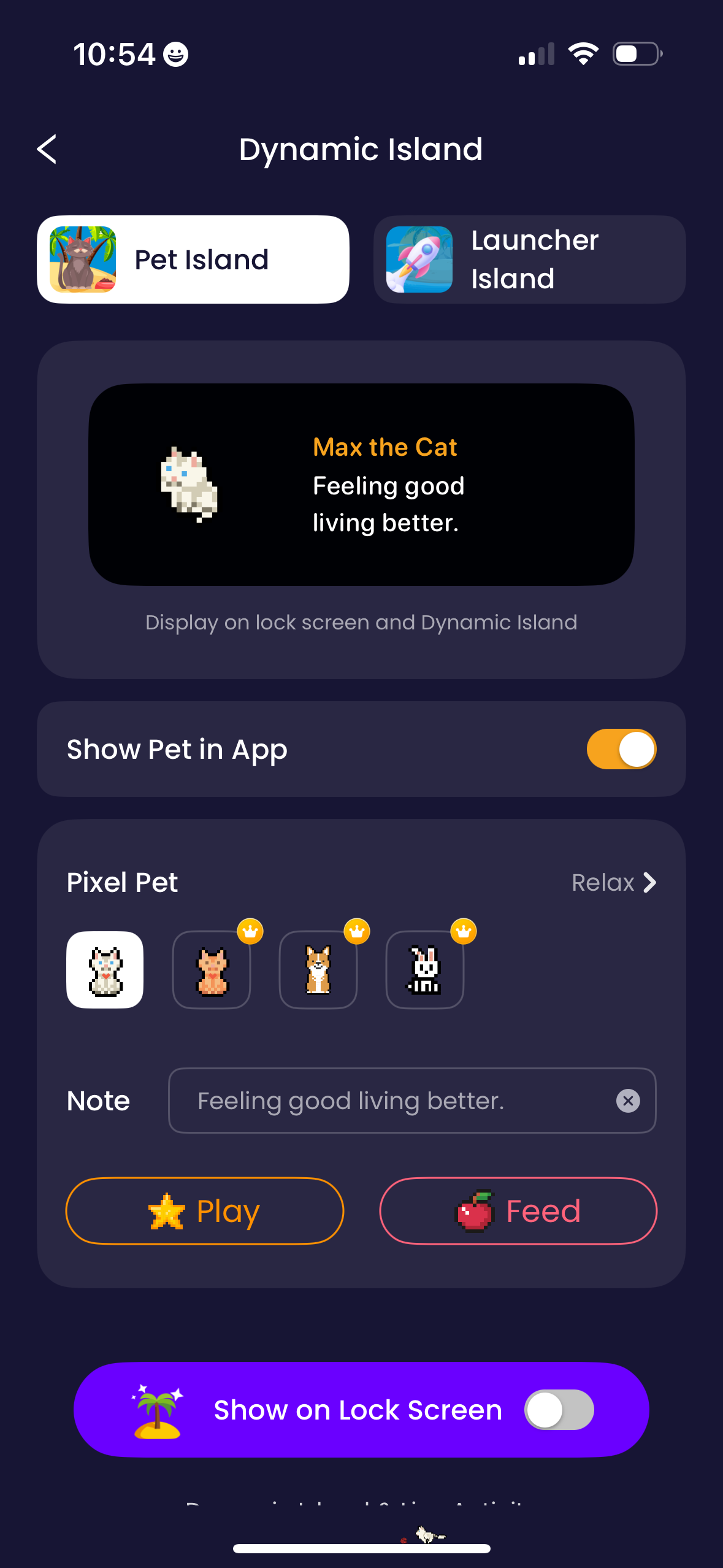 lockwidget dashboard screenshot
