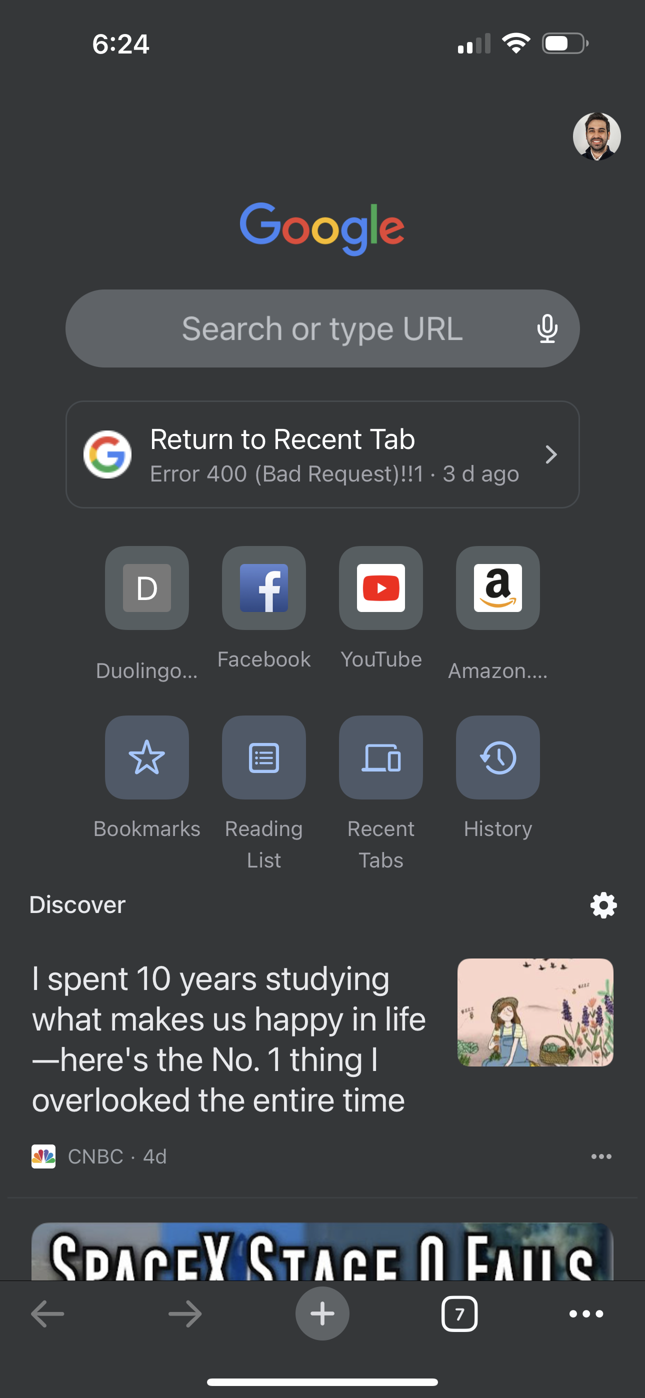 chrome dashboard screenshot