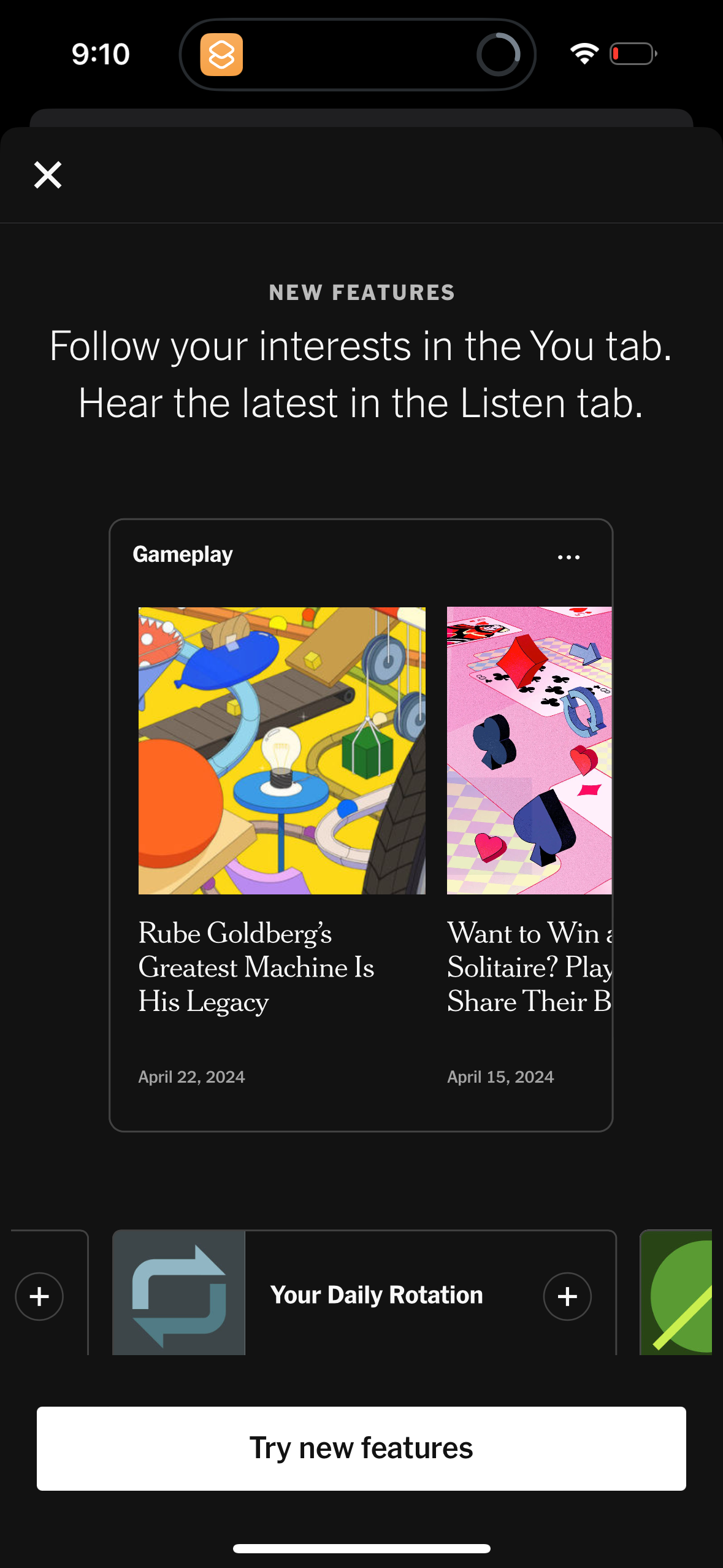 nyt dashboard screenshot