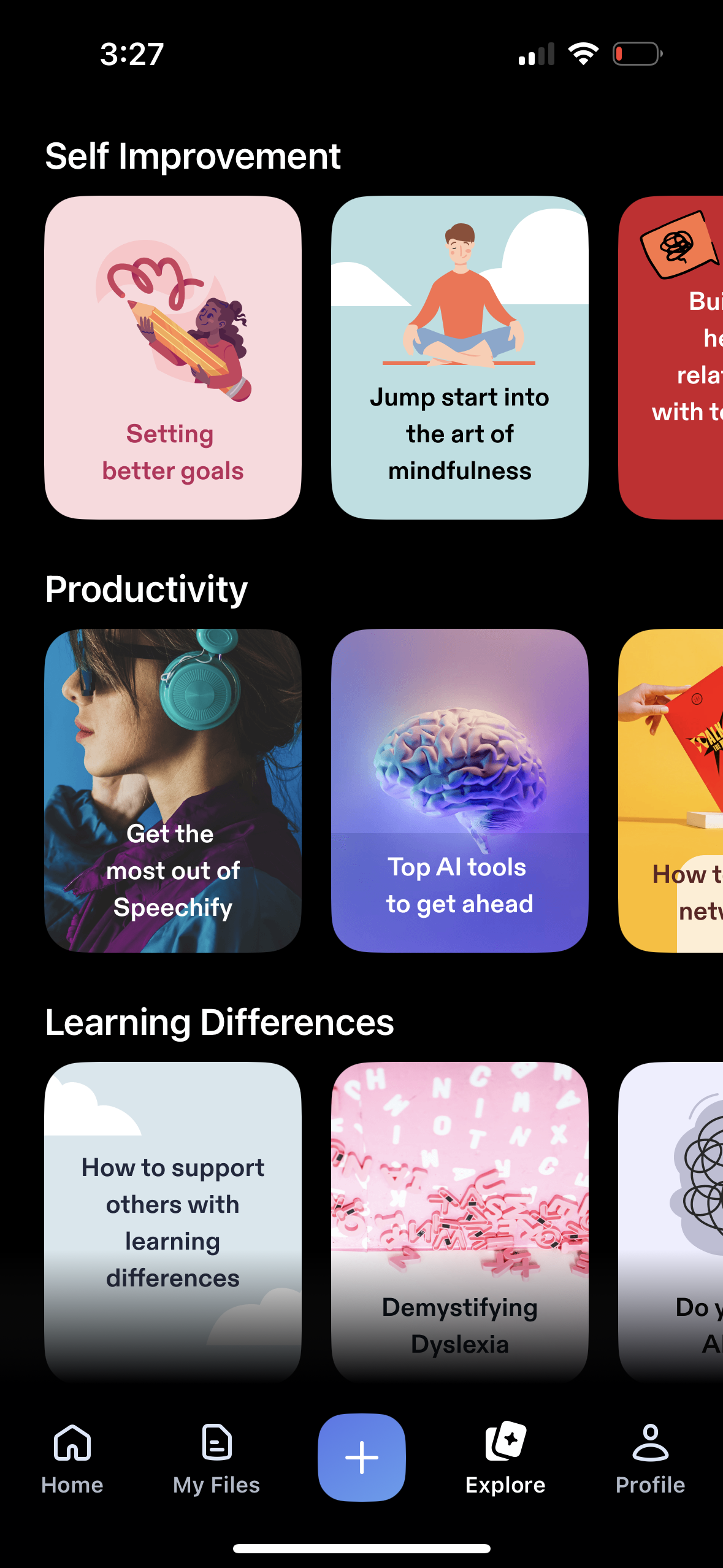 speechify dashboard screenshot