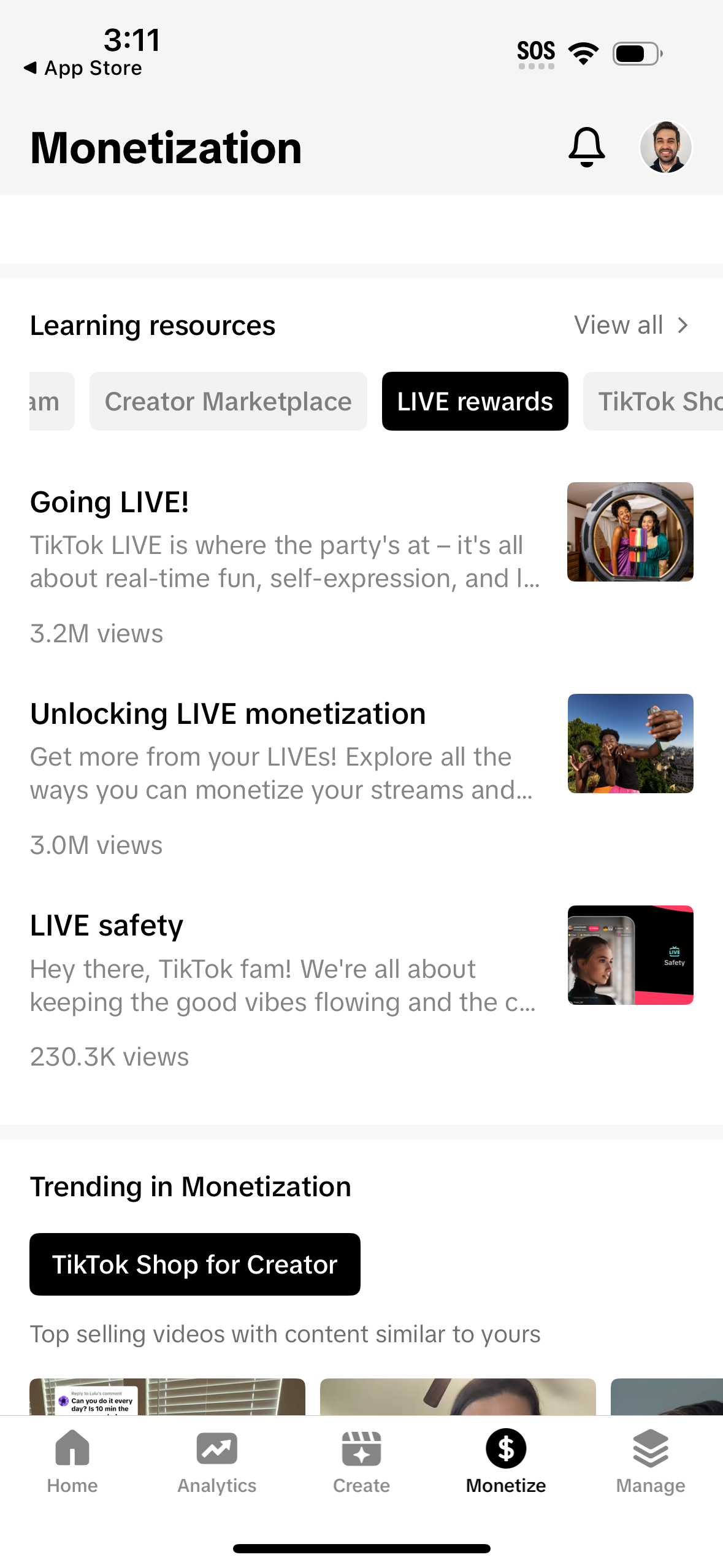 tiktik-studio dashboard screenshot