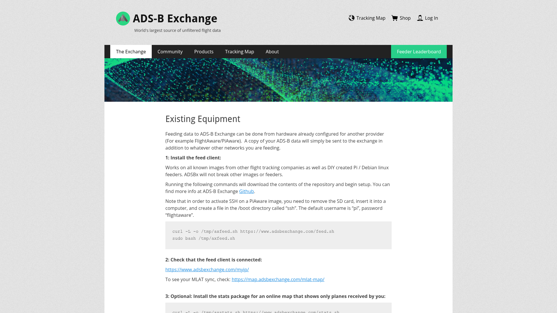 ads-b-exchange dashboard screenshot