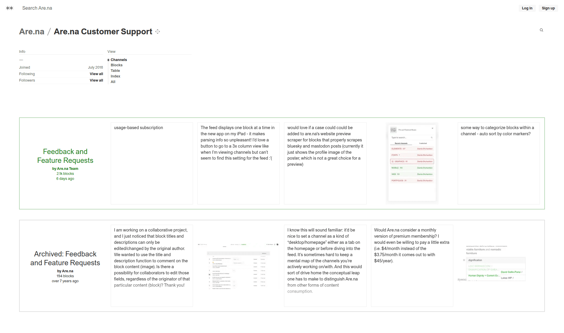 are:na dashboard screenshot