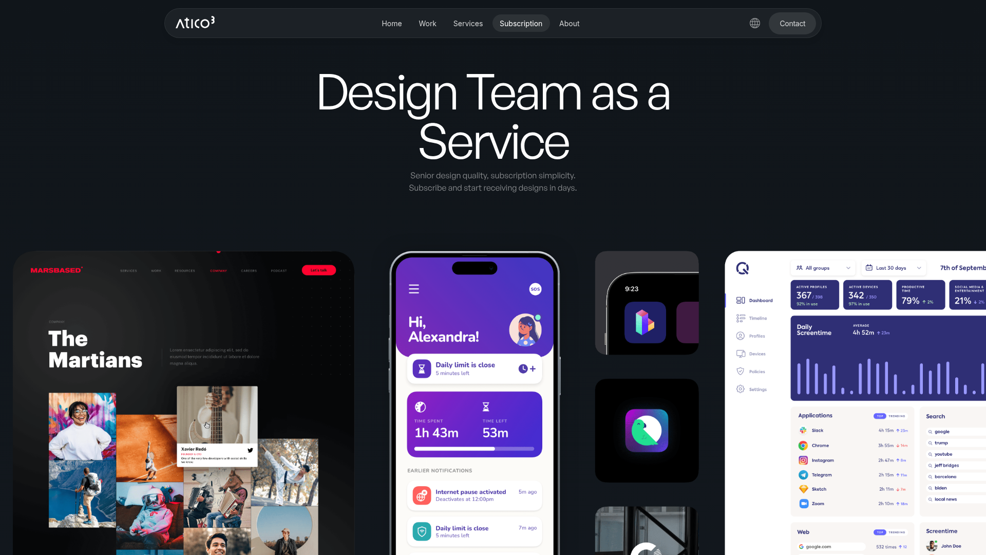 atico3 dashboard screenshot