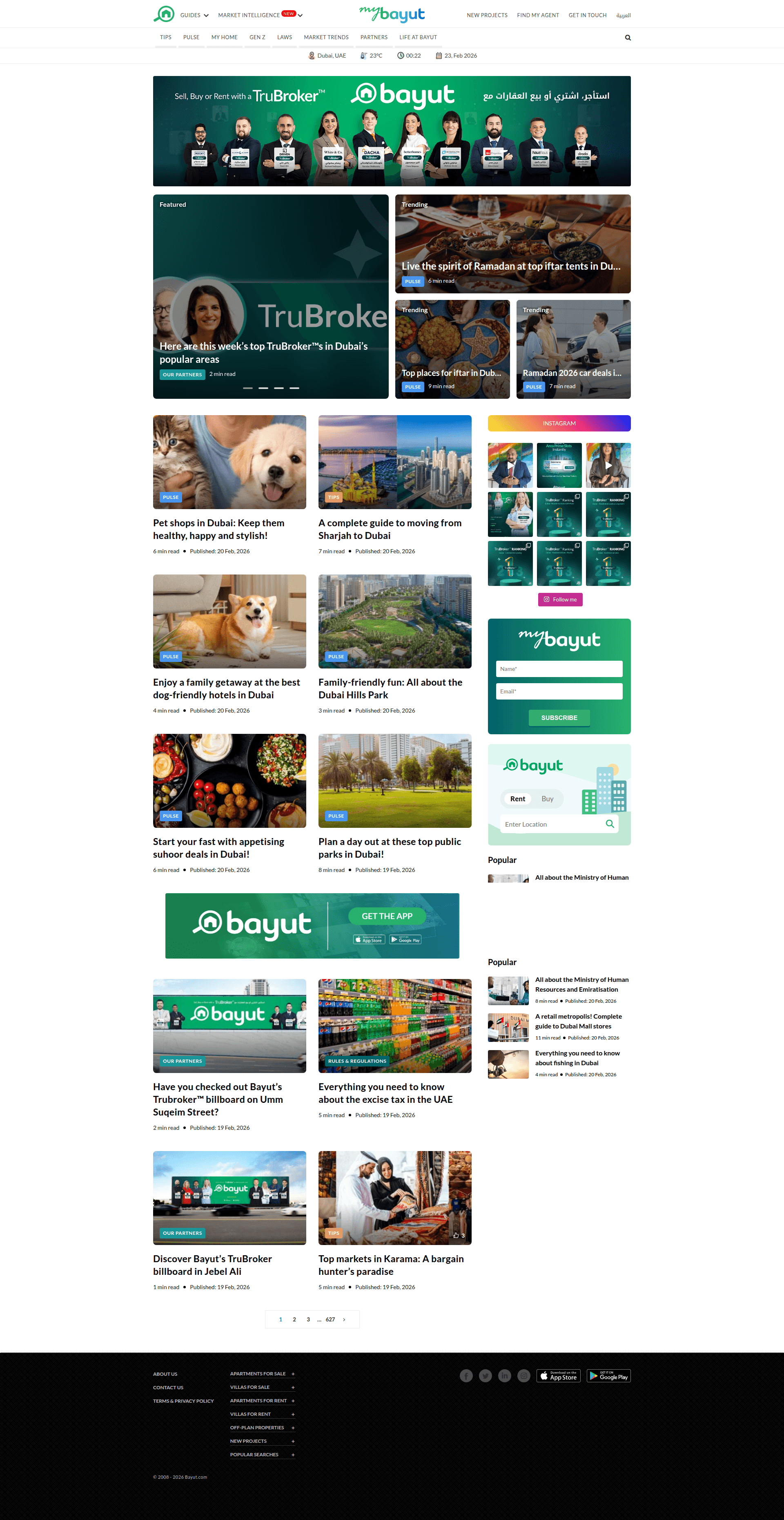 bayut dashboard screenshot