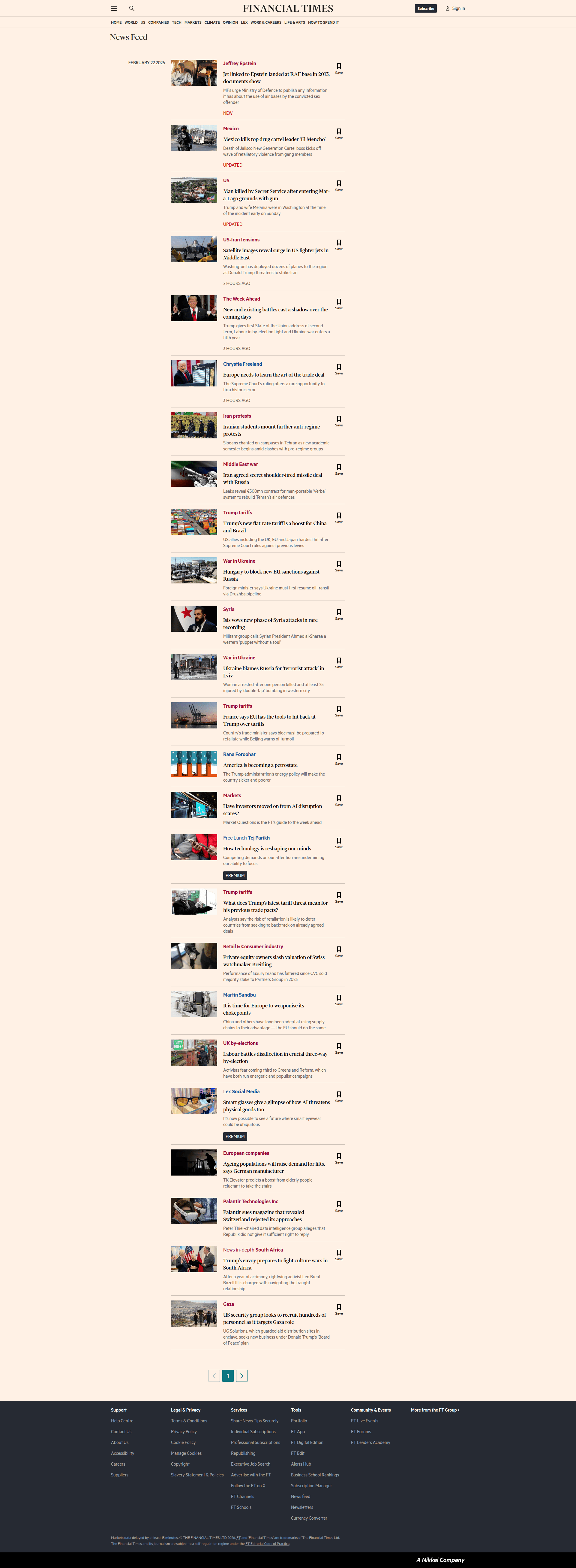 financial-times dashboard screenshot