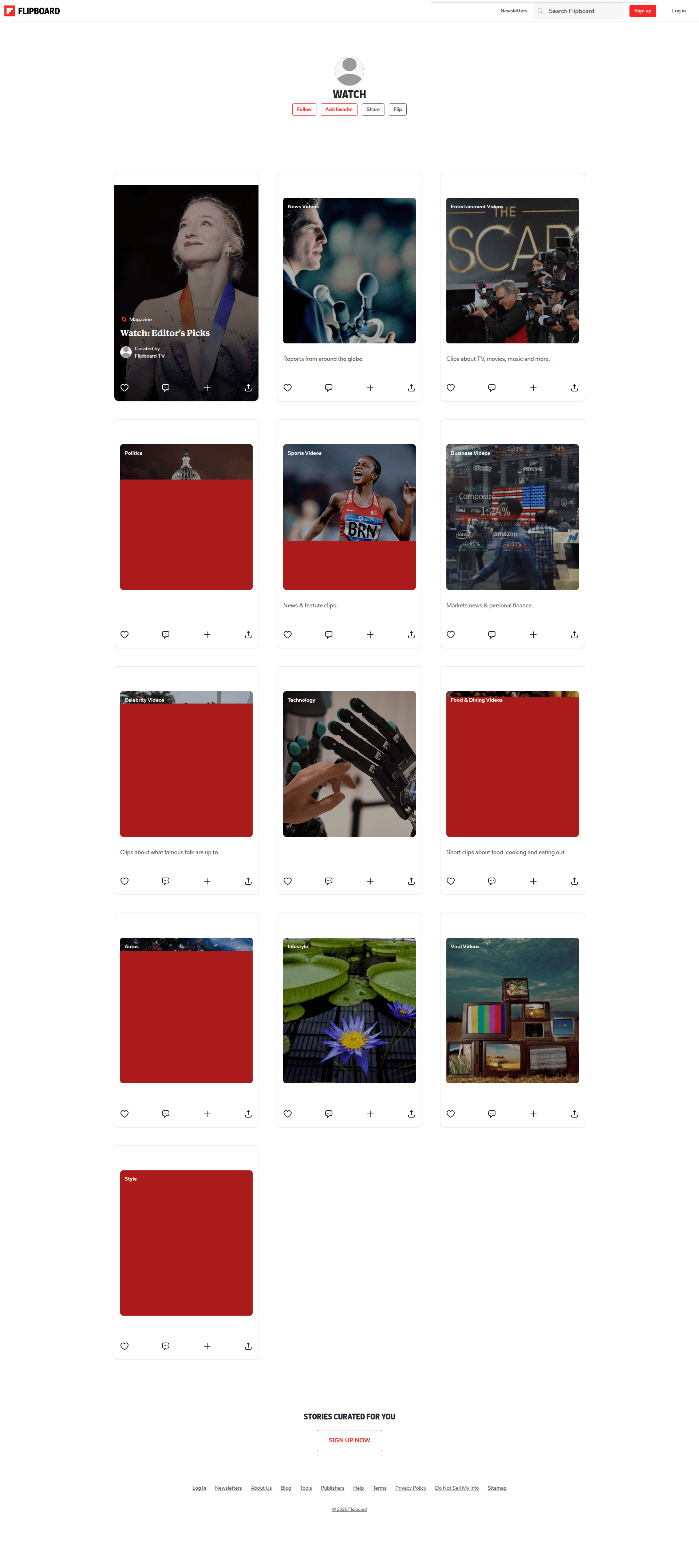 flipboard dashboard screenshot