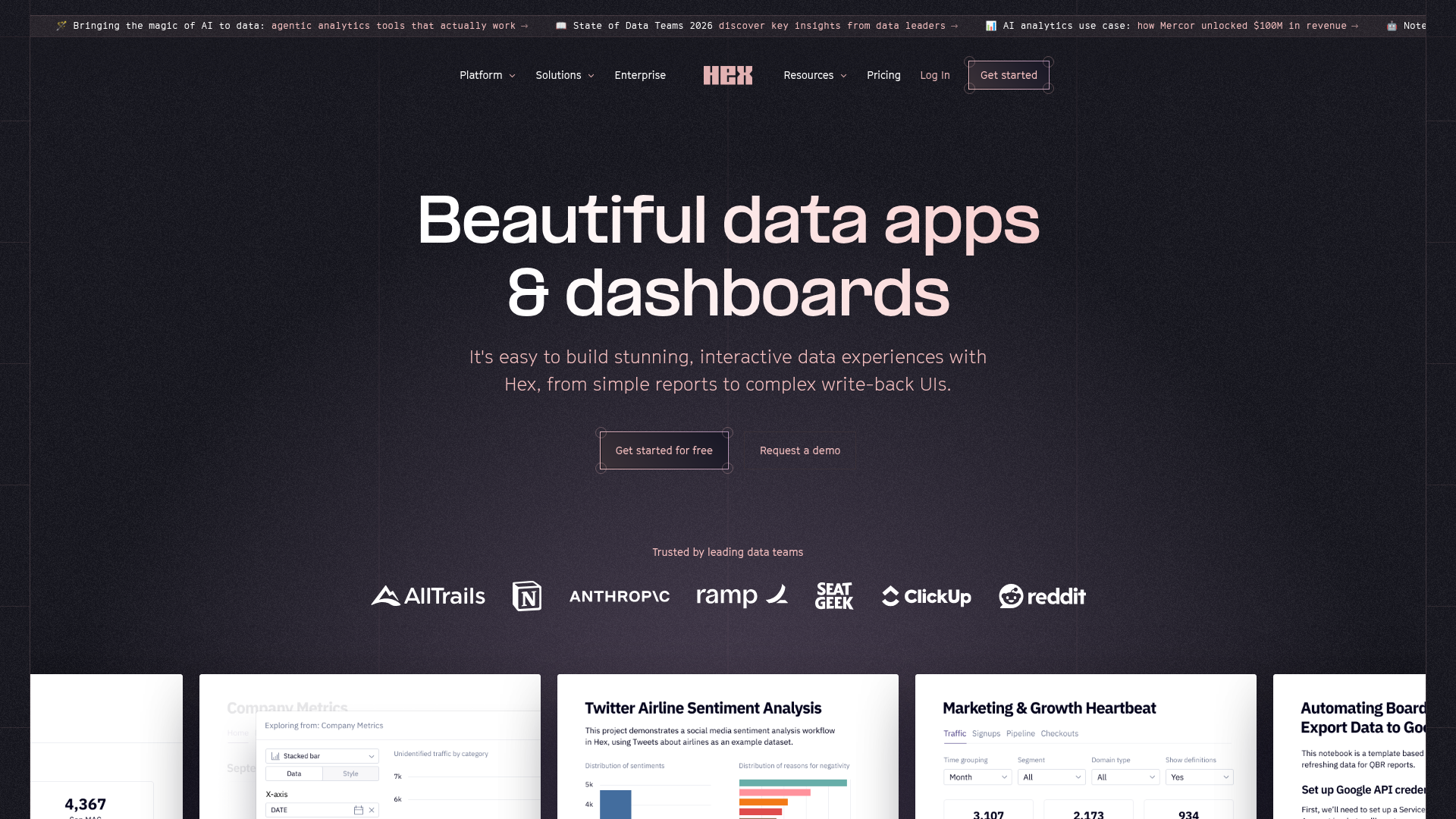 hex dashboard screenshot