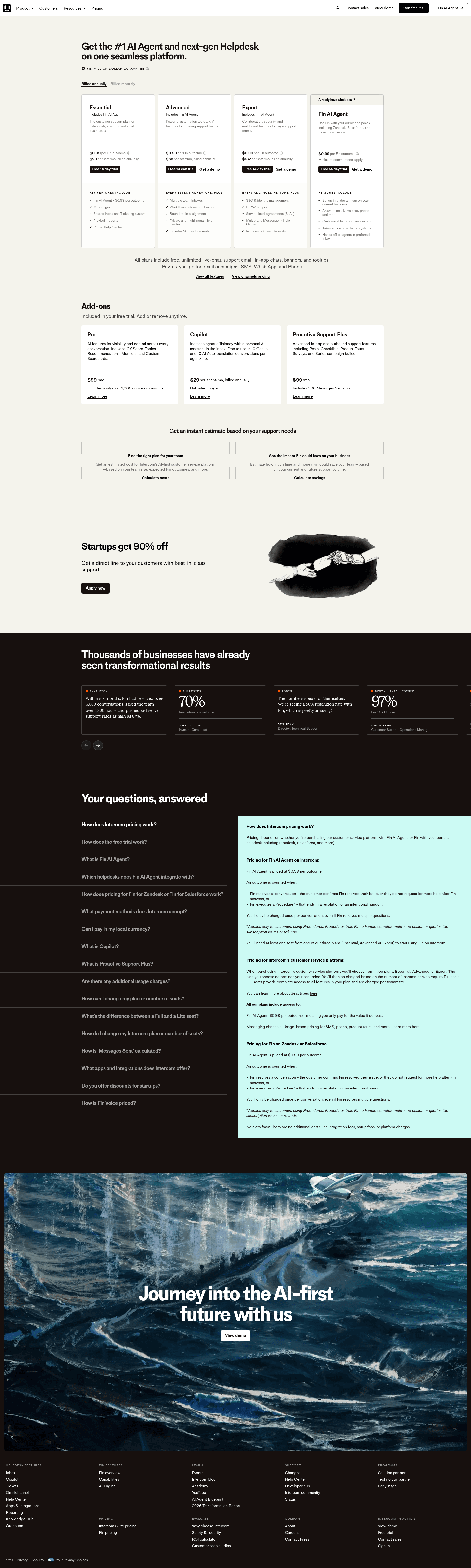 intercom dashboard screenshot