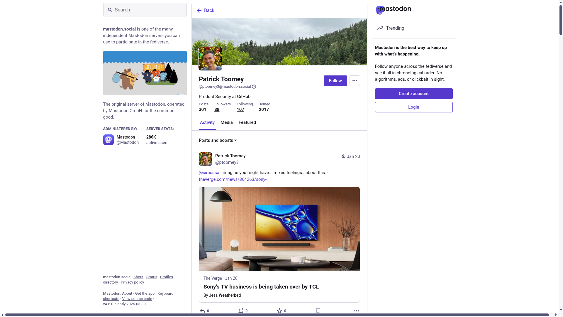 mastodon dashboard screenshot