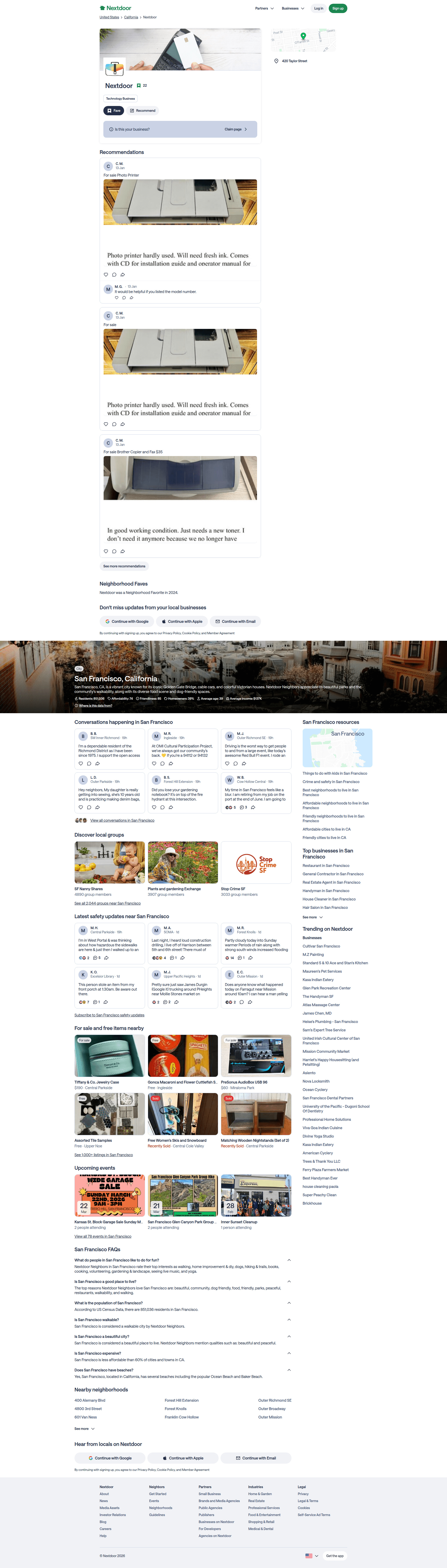nextdoor dashboard screenshot
