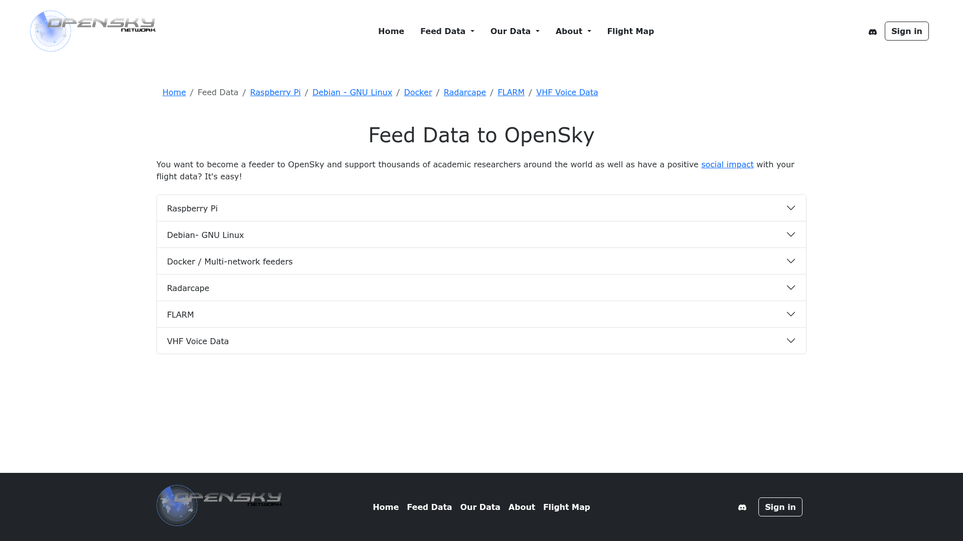 opensky-network dashboard screenshot
