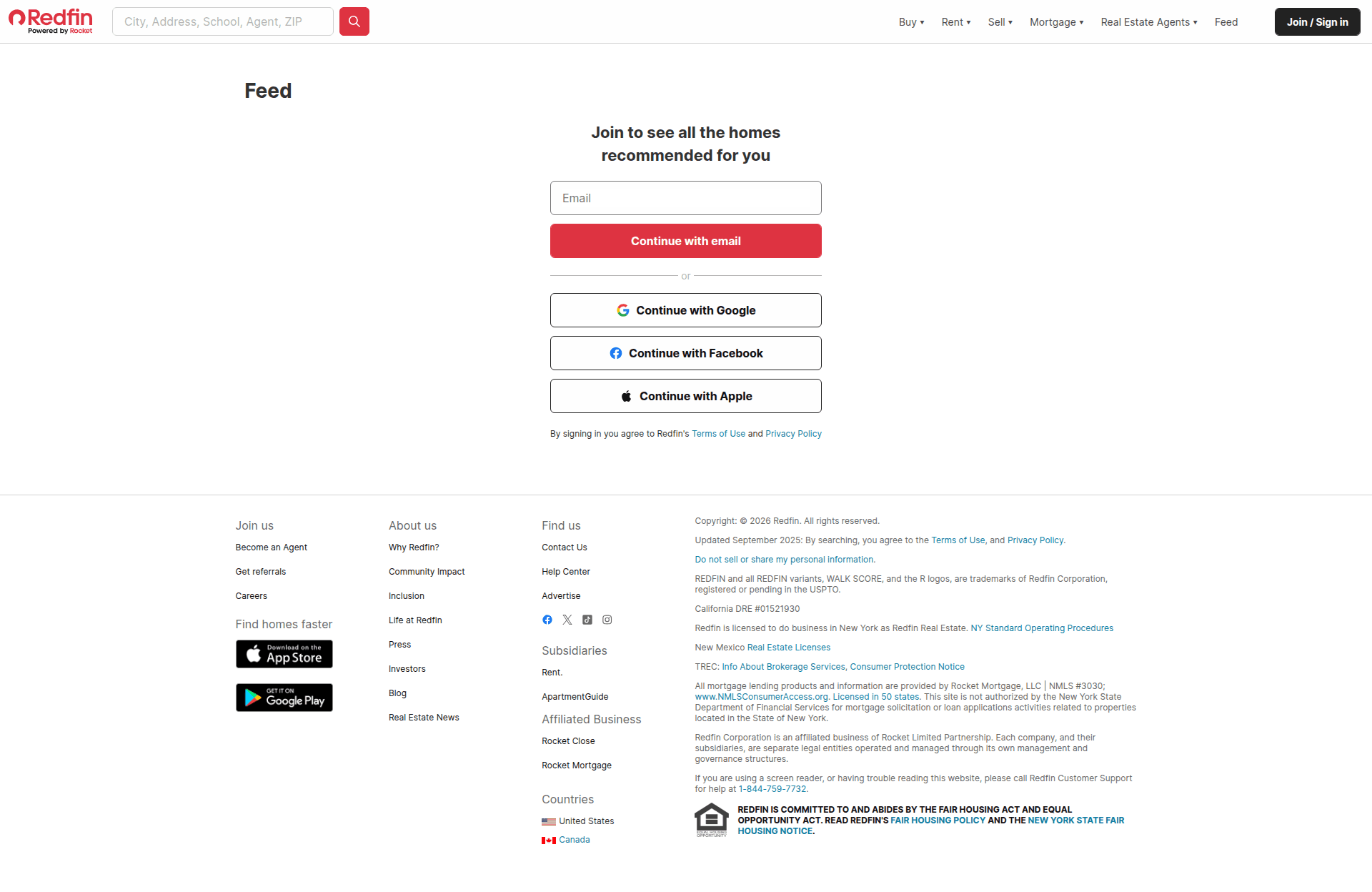 redfin dashboard screenshot