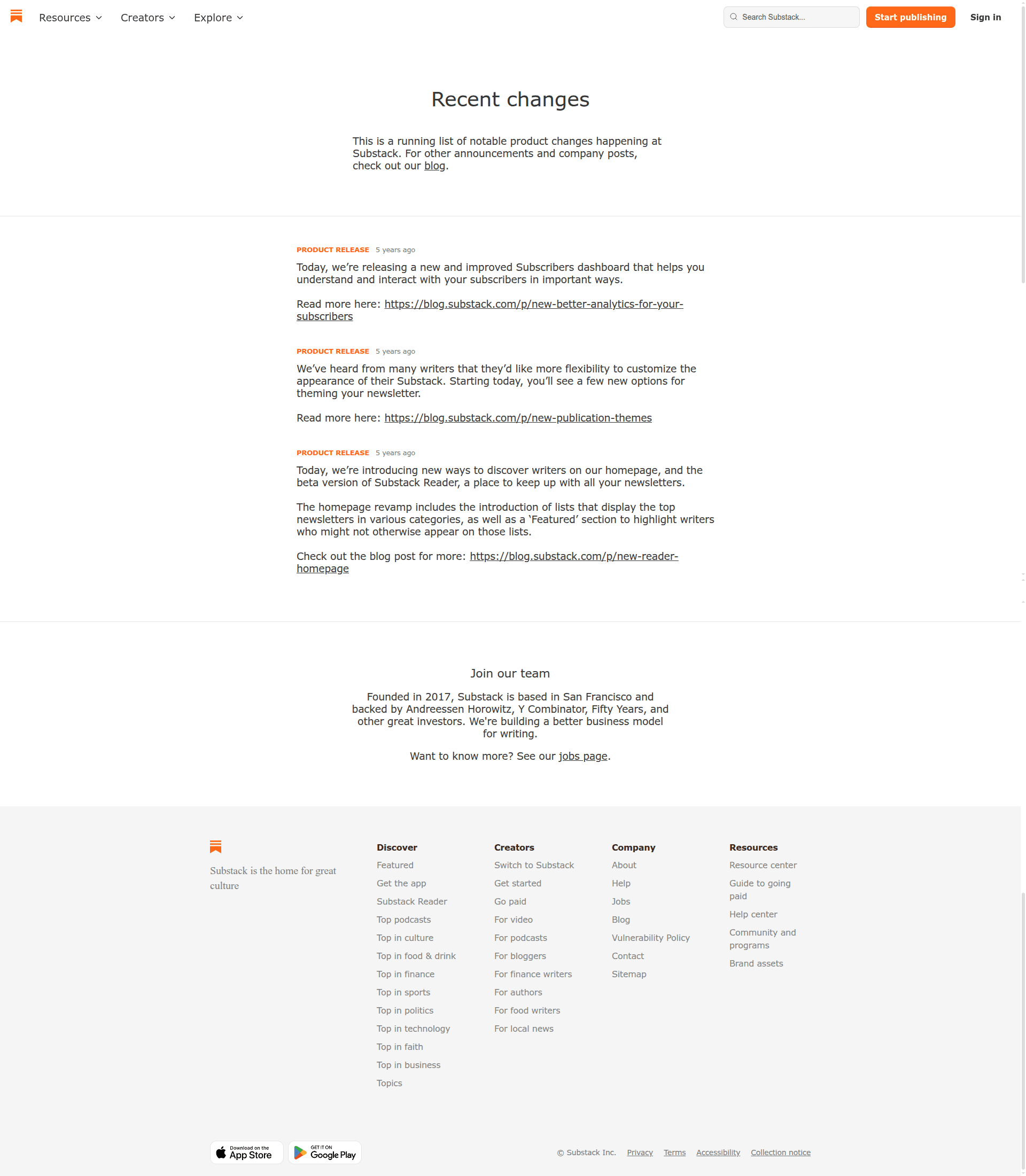 dashboard pattern example from substack