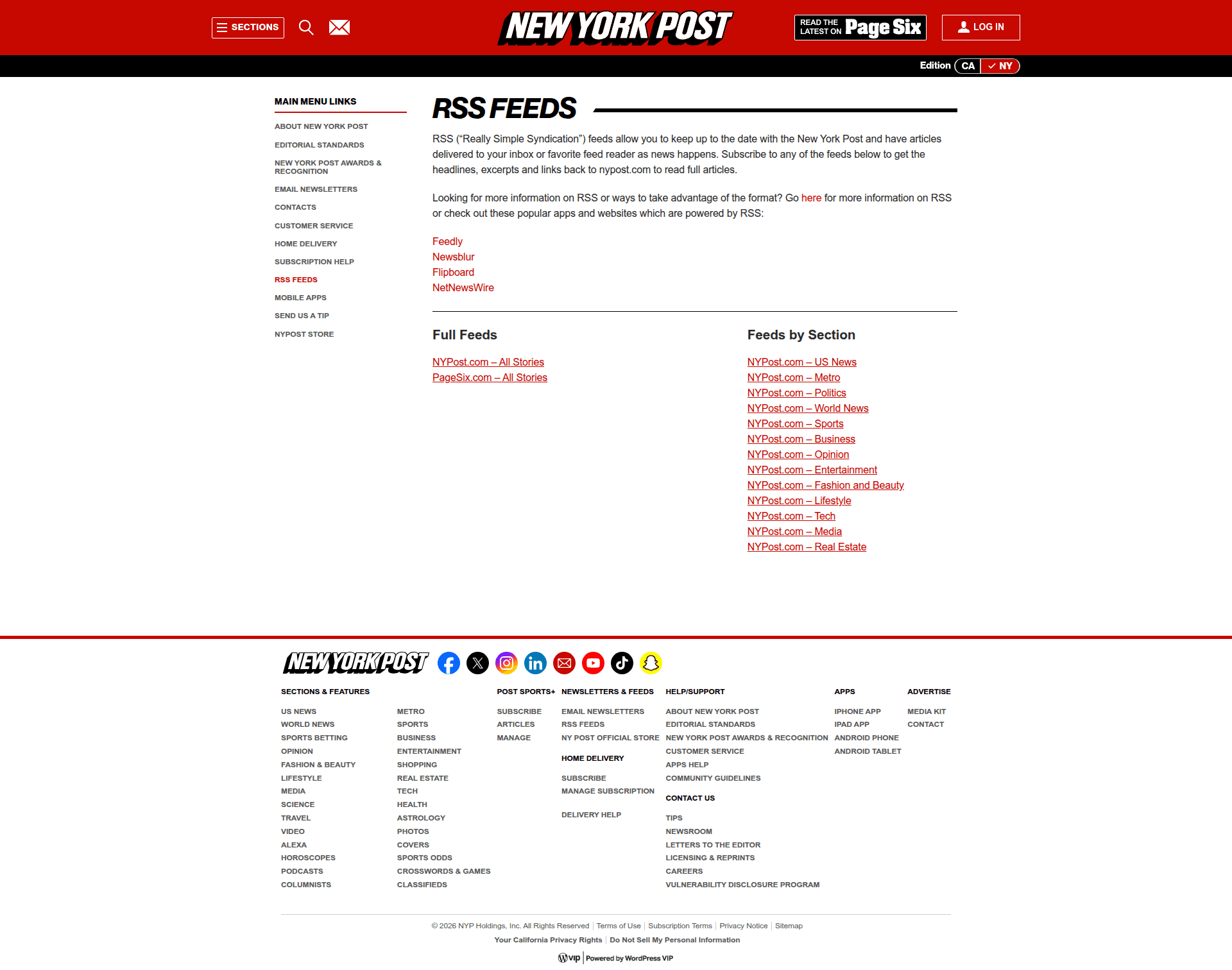 the-new-york-post dashboard screenshot