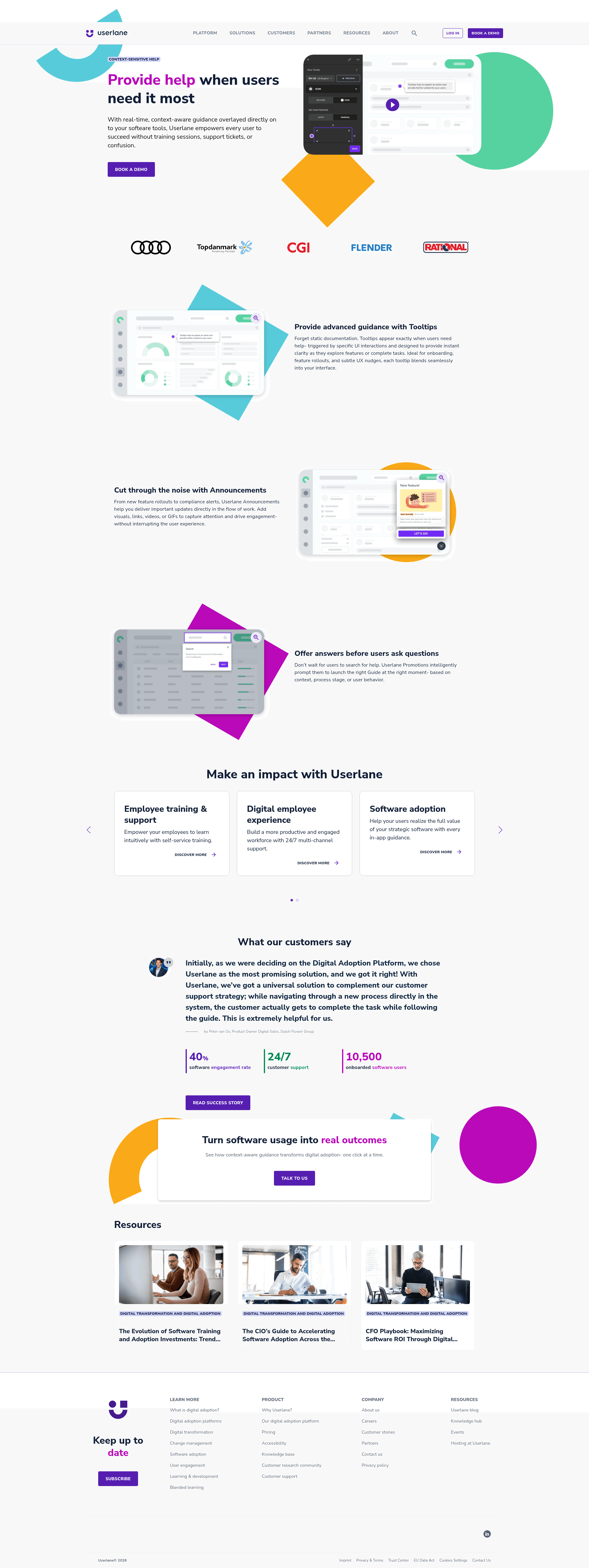 userlane dashboard screenshot