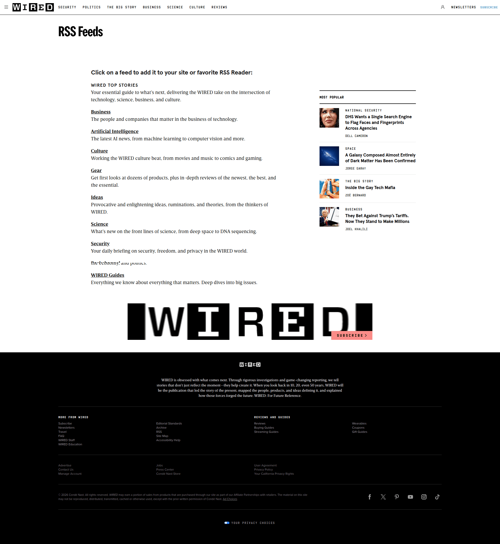 wired dashboard screenshot