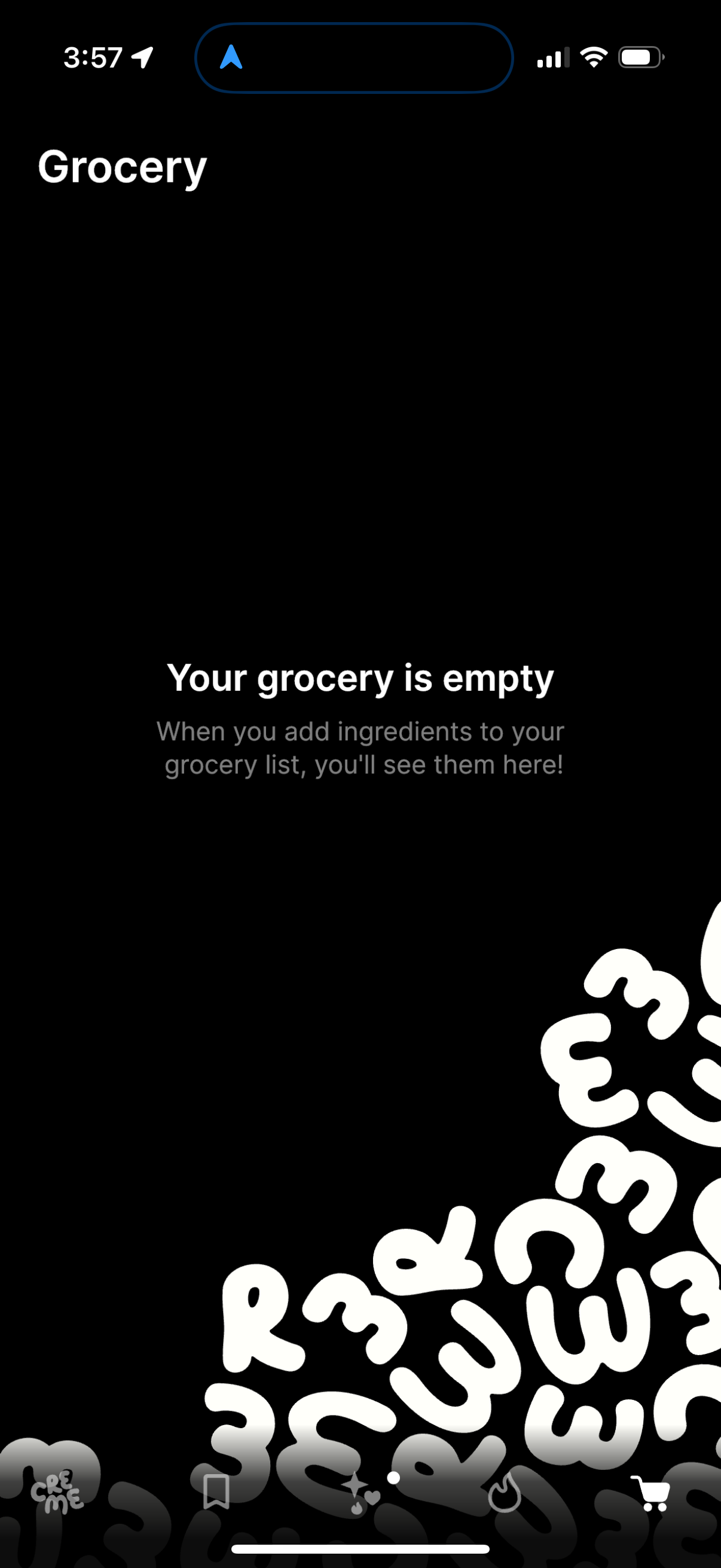 creme empty-state screenshot