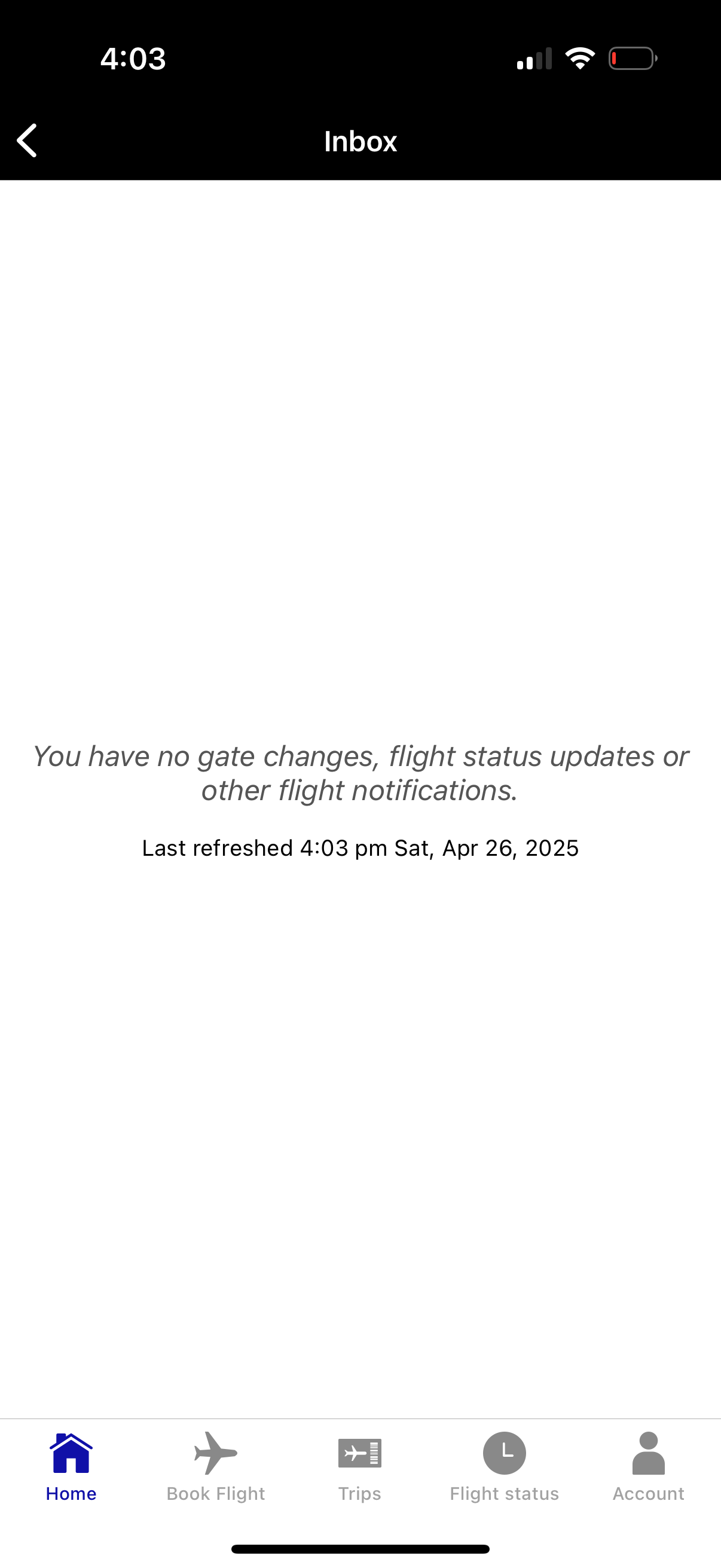 united empty-state screenshot