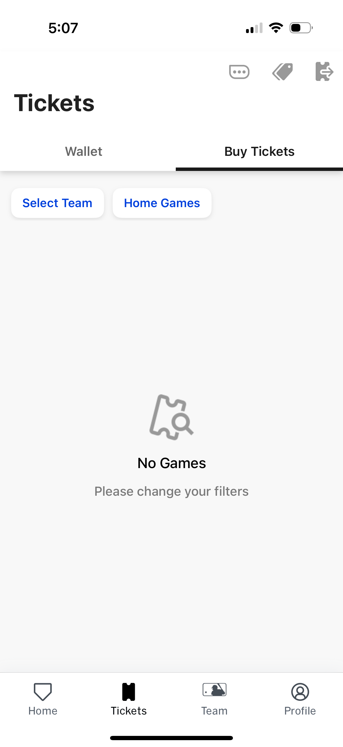 mlb-b empty-state screenshot