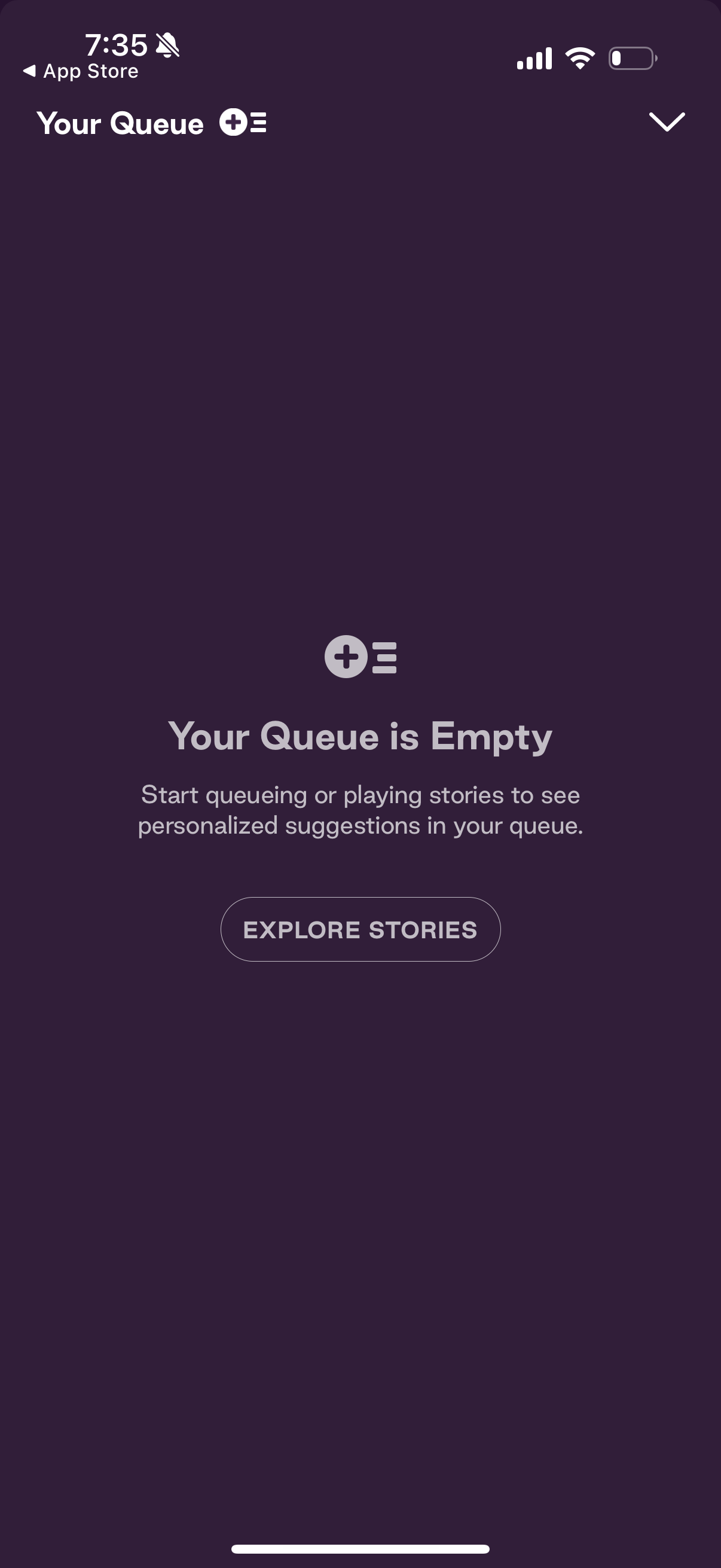 dipsea empty-state screenshot