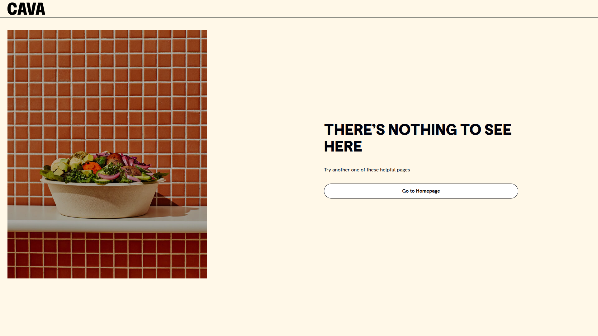 cava empty-state screenshot
