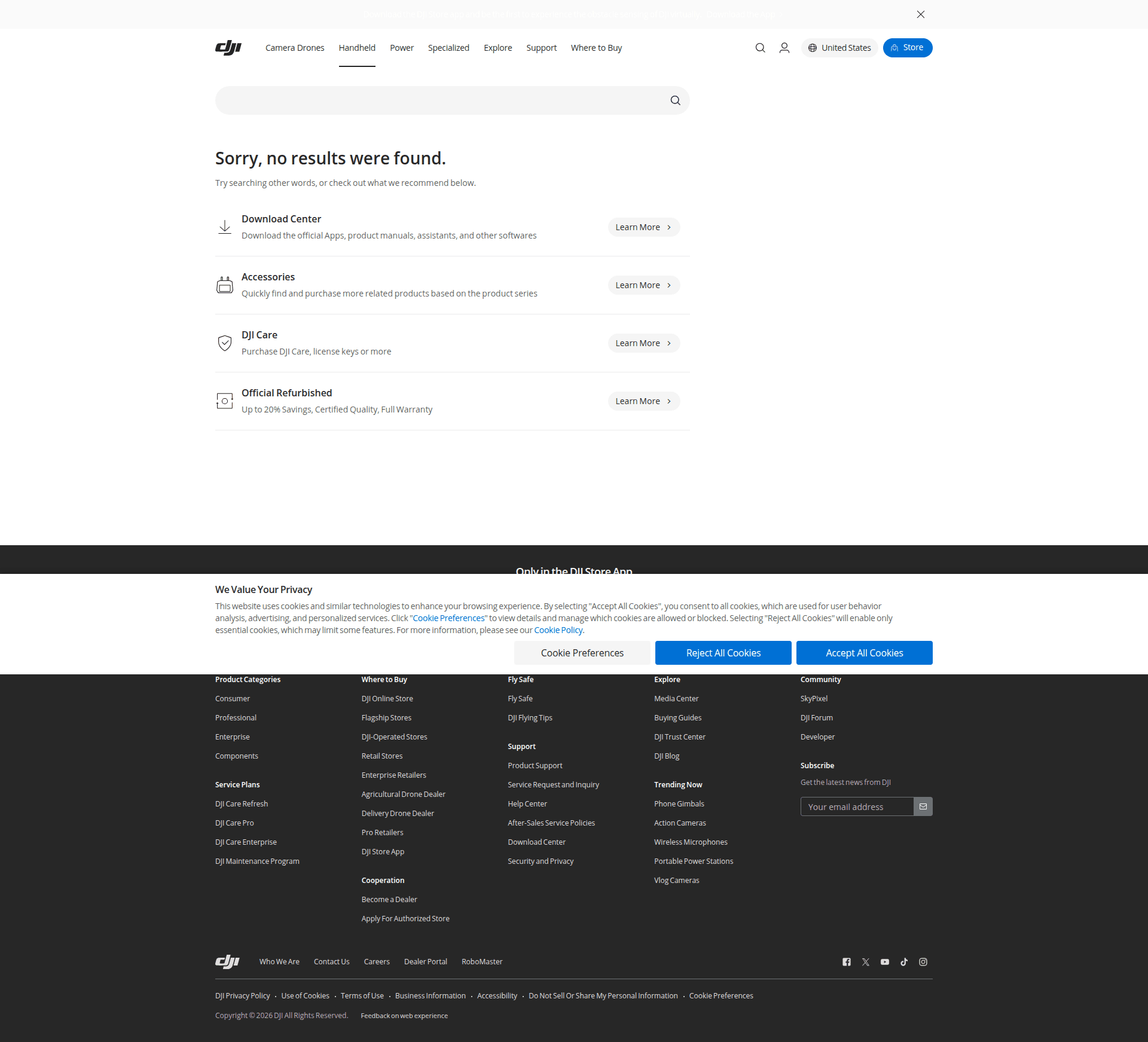 DJI-mimo empty-state screenshot