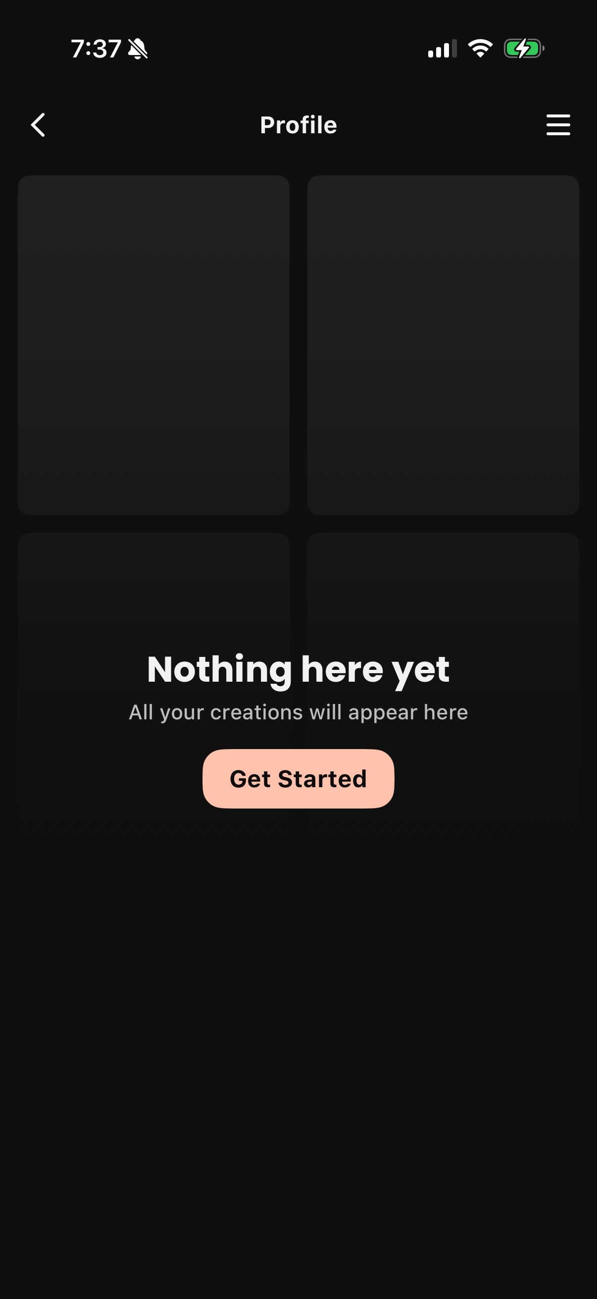gio empty-state screenshot