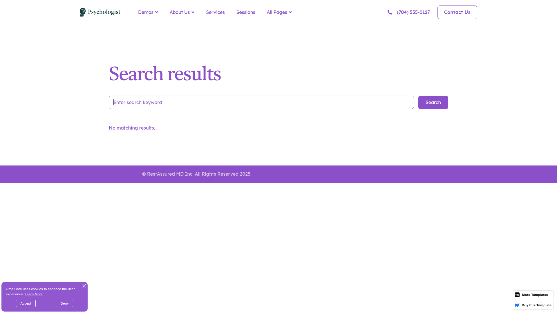 oma-care empty-state screenshot