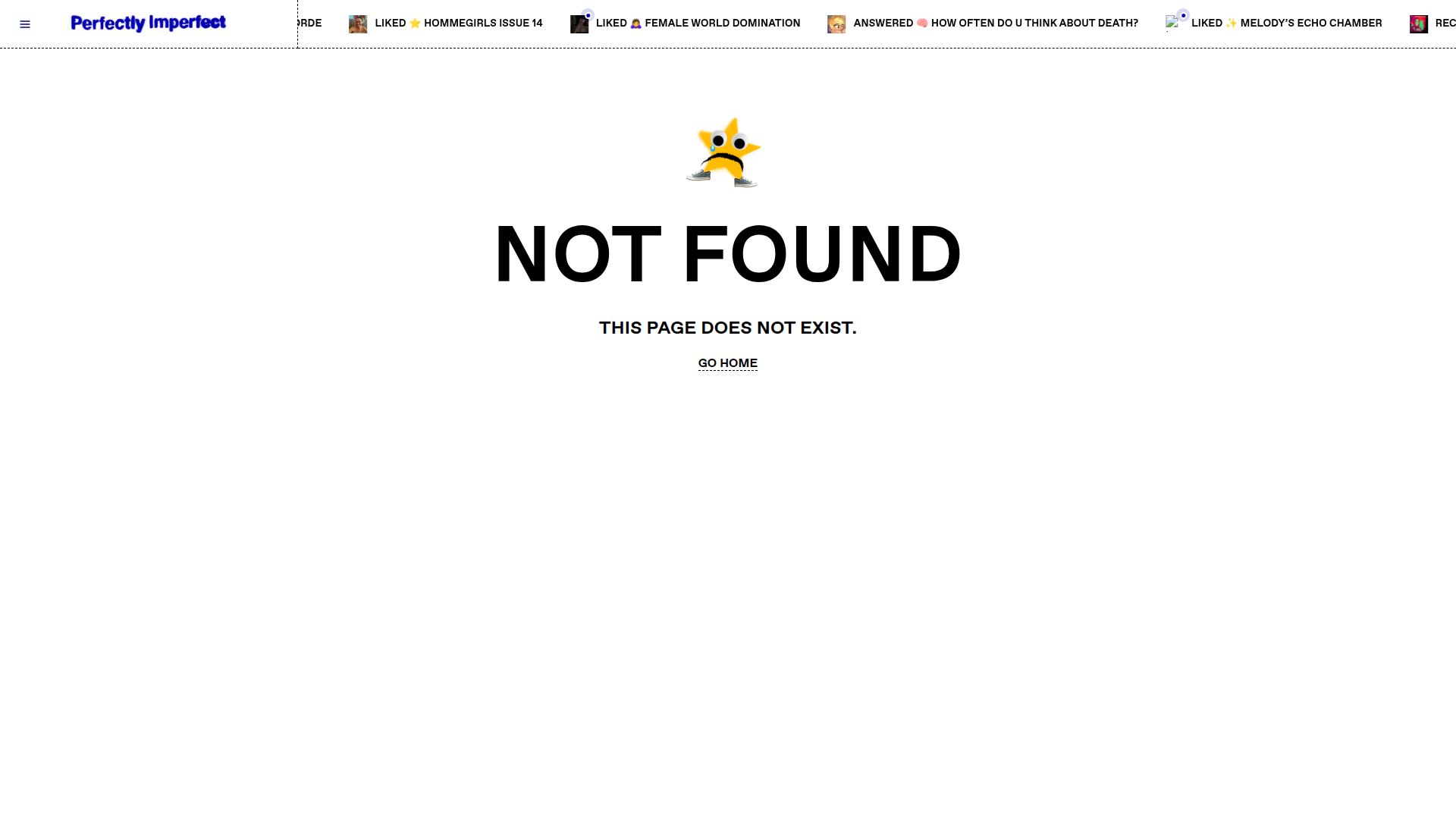perfectly-imperfect empty-state screenshot