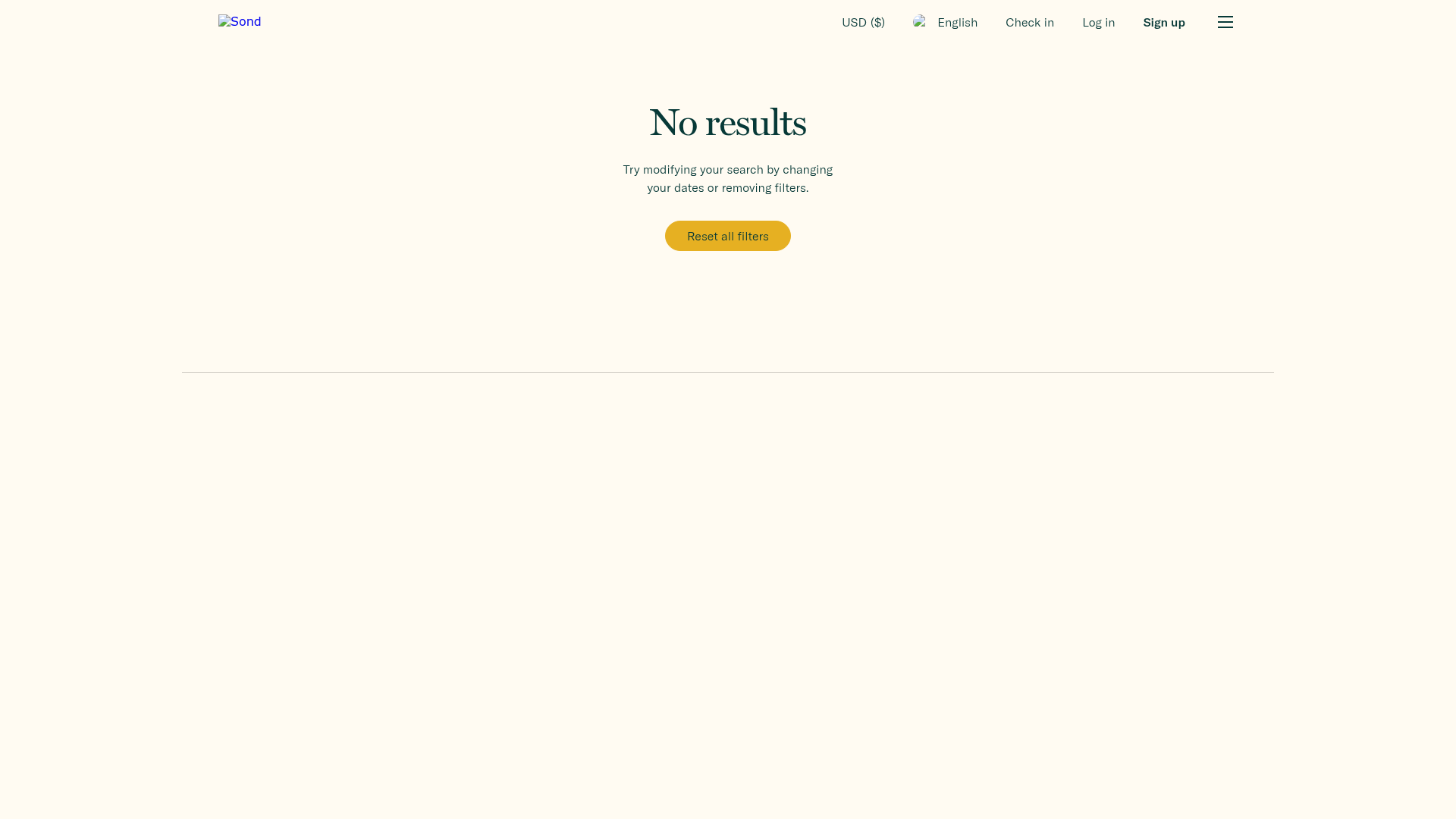 sonder empty-state screenshot