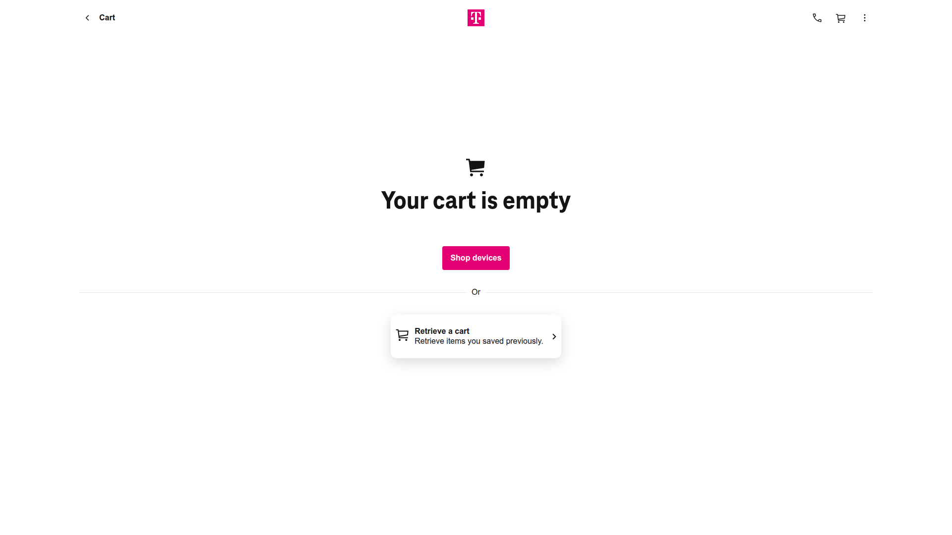 t-mobile empty-state screenshot
