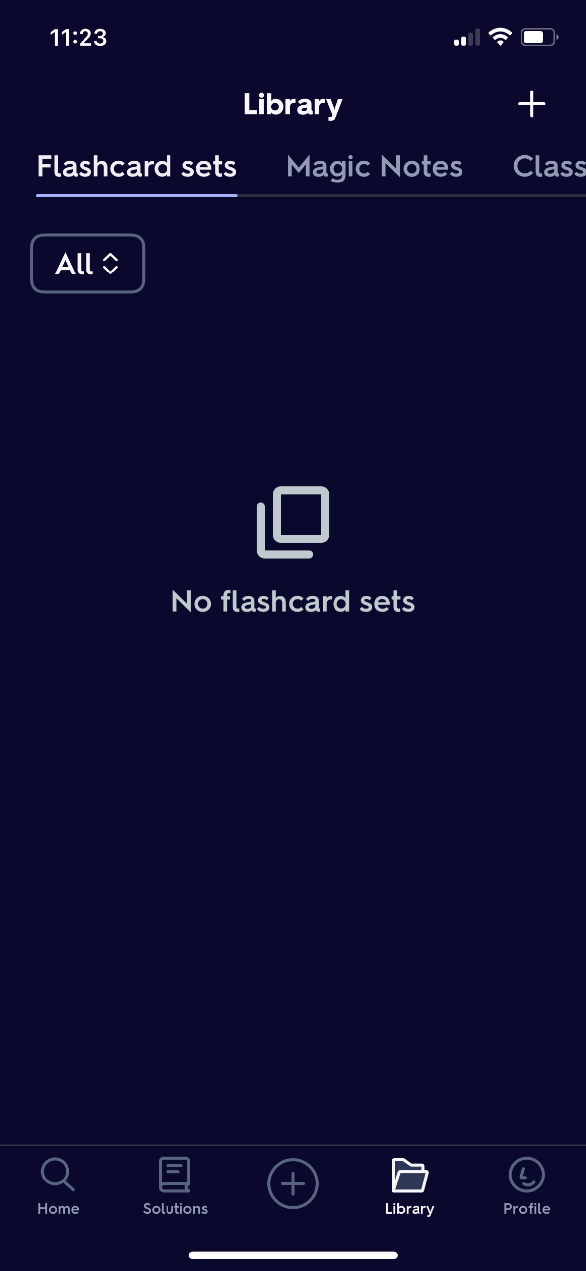 quizlet error screenshot