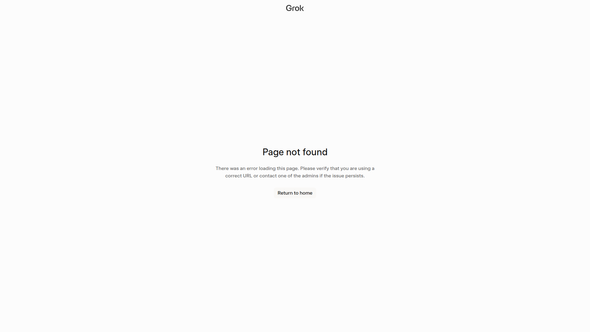 grok error screenshot