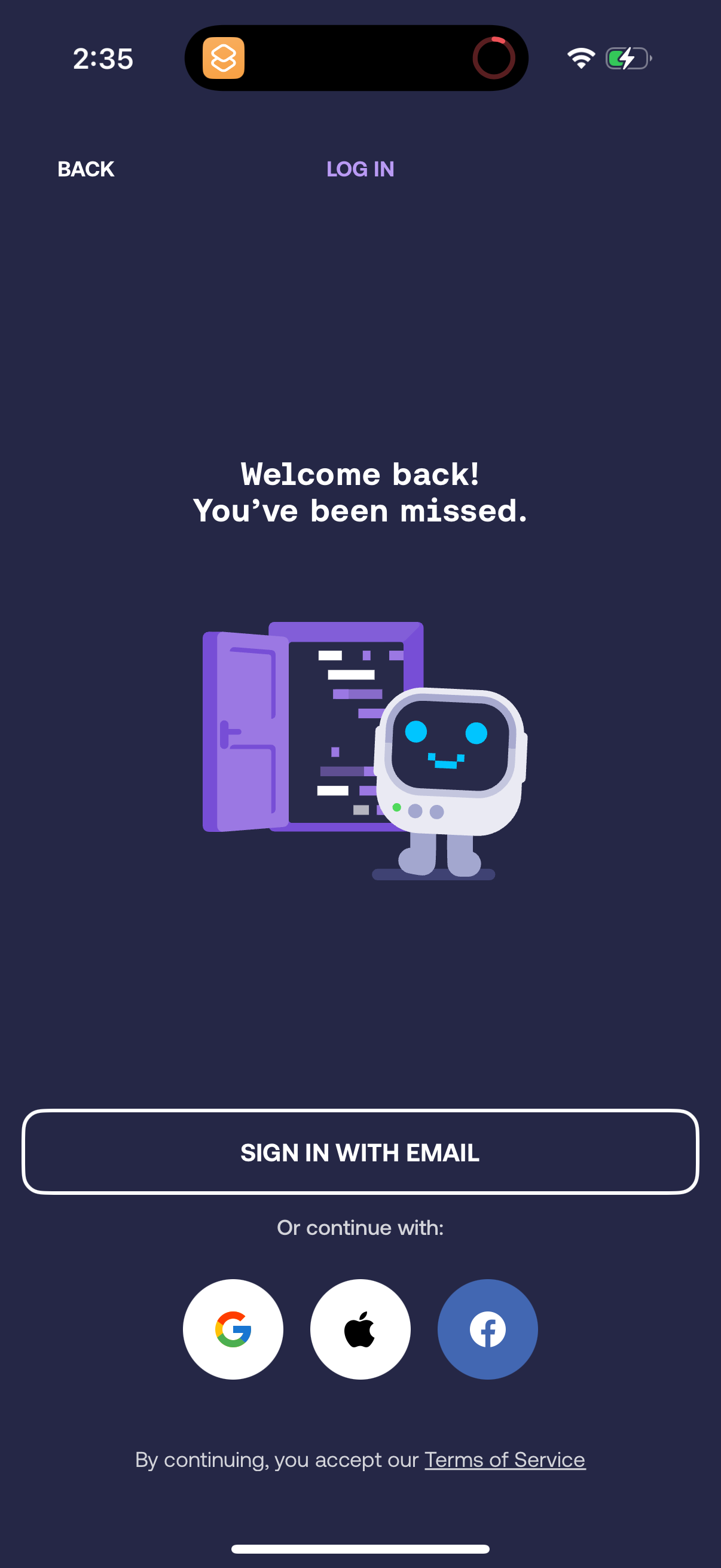 mimo login screenshot
