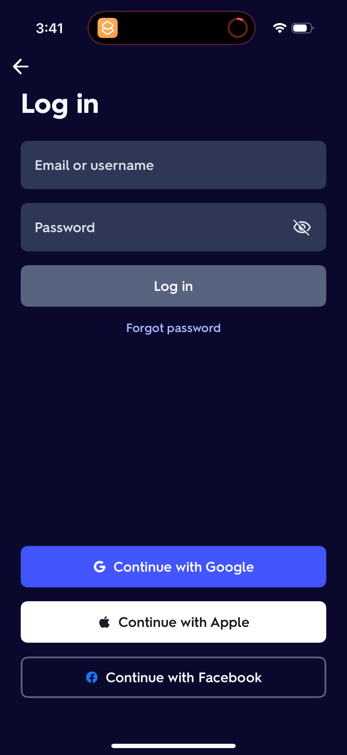 quizlet login screenshot