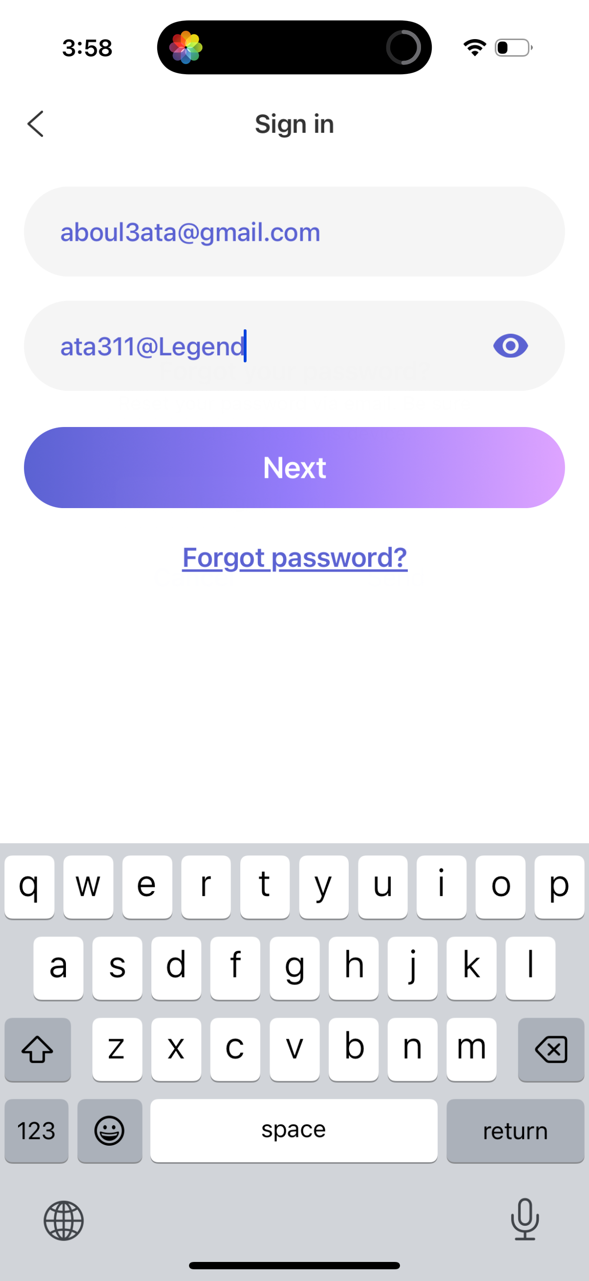 glow login screenshot